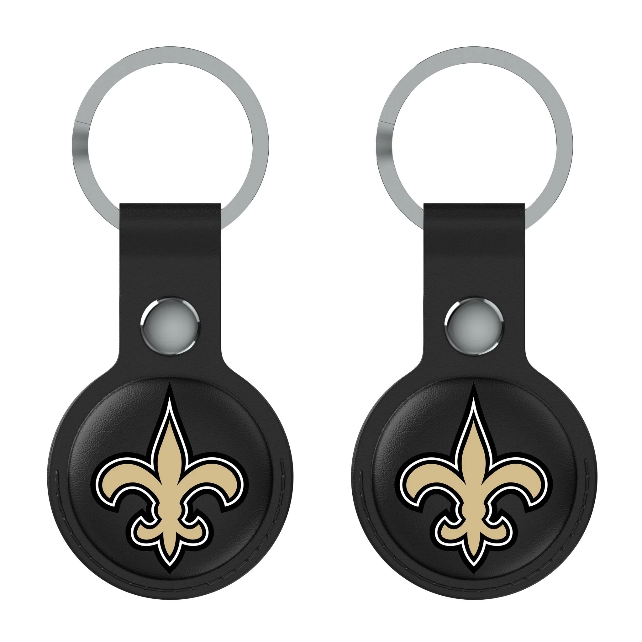 New Orleans Saints Insignia Black Airtag Holder 2-Pack - Image 2