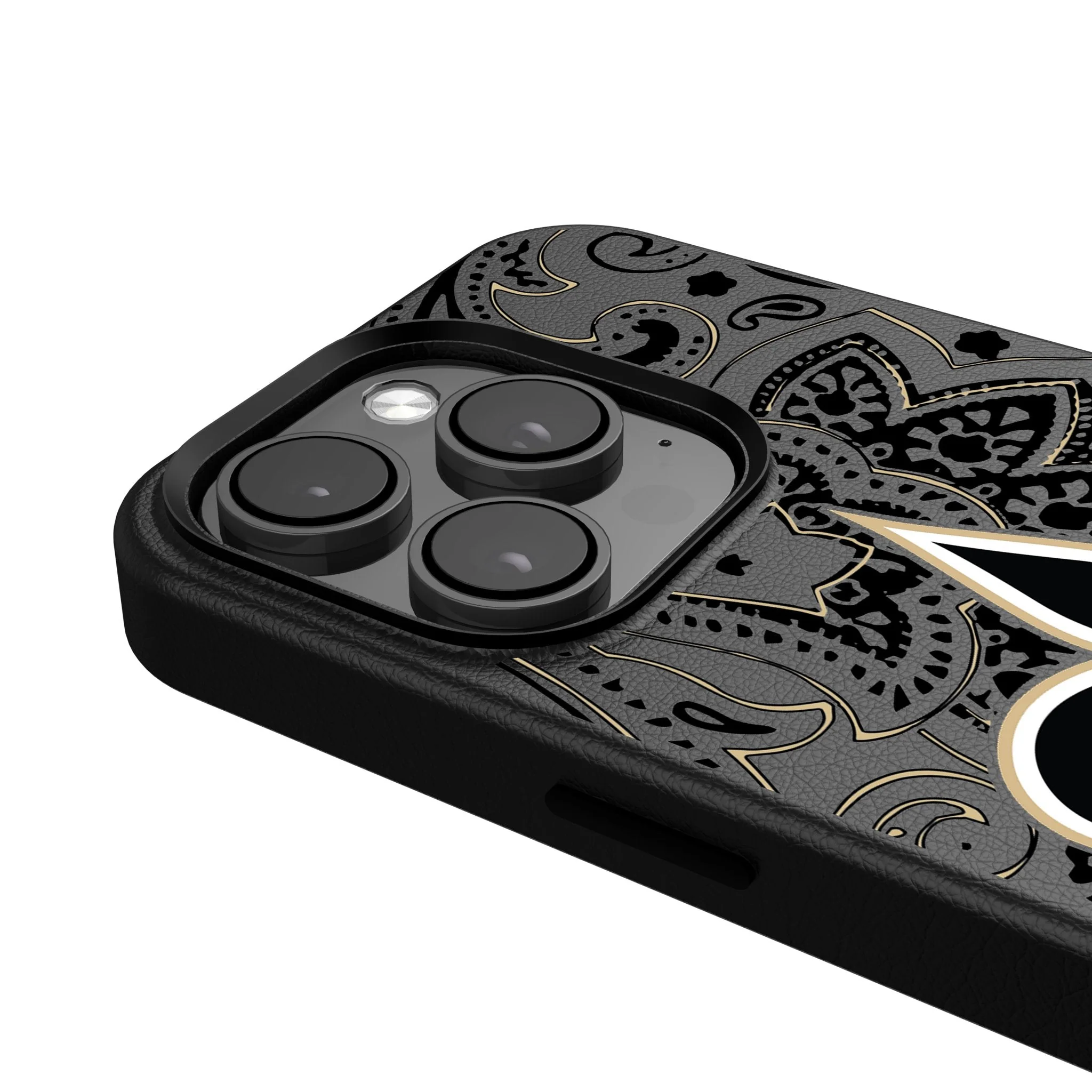 New Orleans Saints Paisley MagSafe Compatible Phone Case for Apple iPhone - Image 4