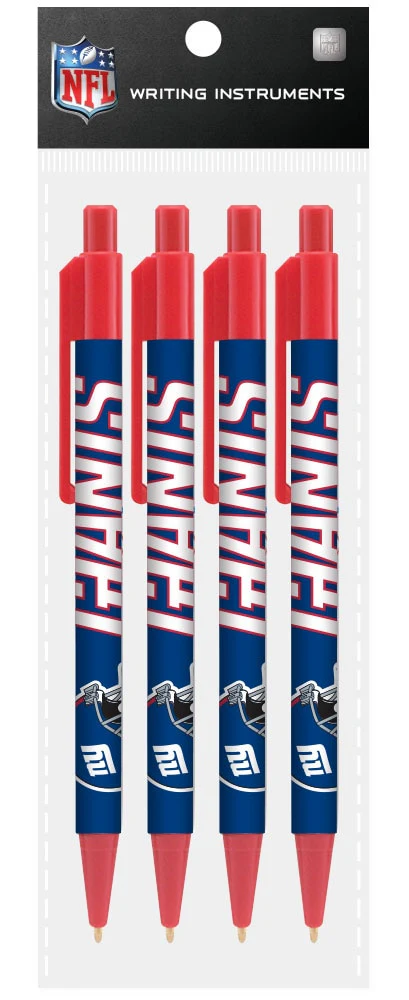 New York Giants 4 Pack Cool Color Pens - Image 2