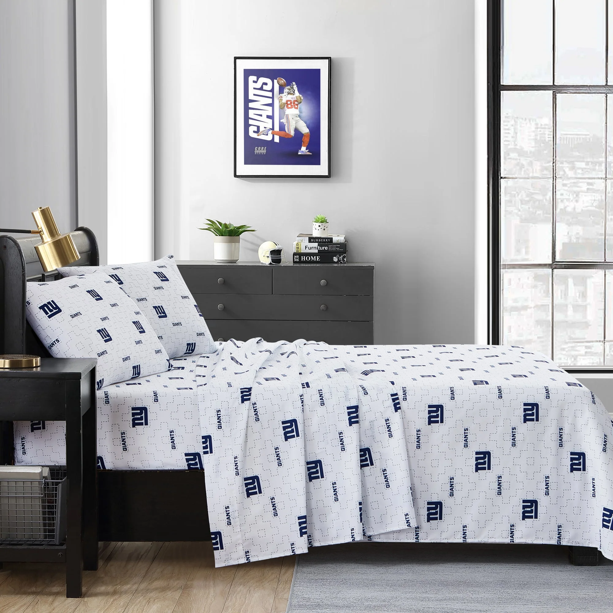 New York Giants Scatter Sheet Set Queen