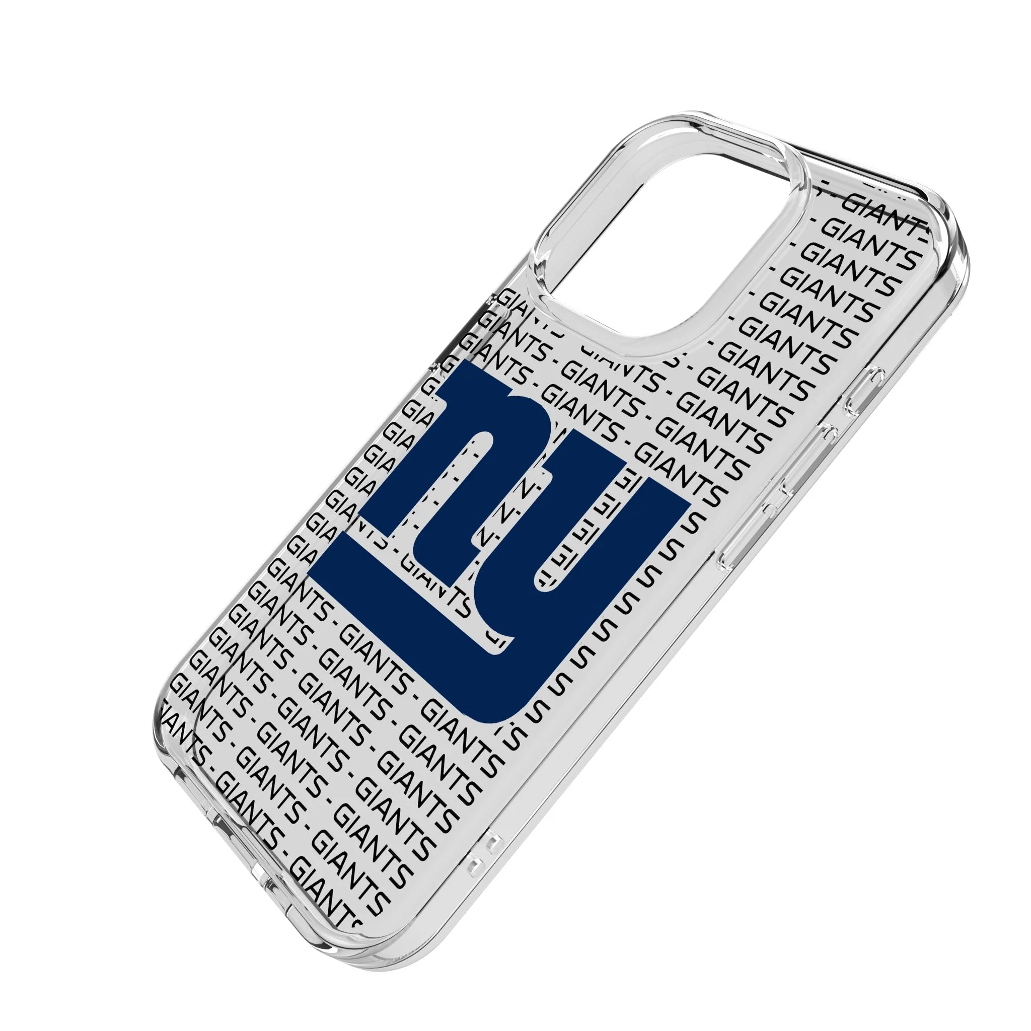 New York Giants Text Backdrop Clear Phone Case for Apple iPhone - Image 2