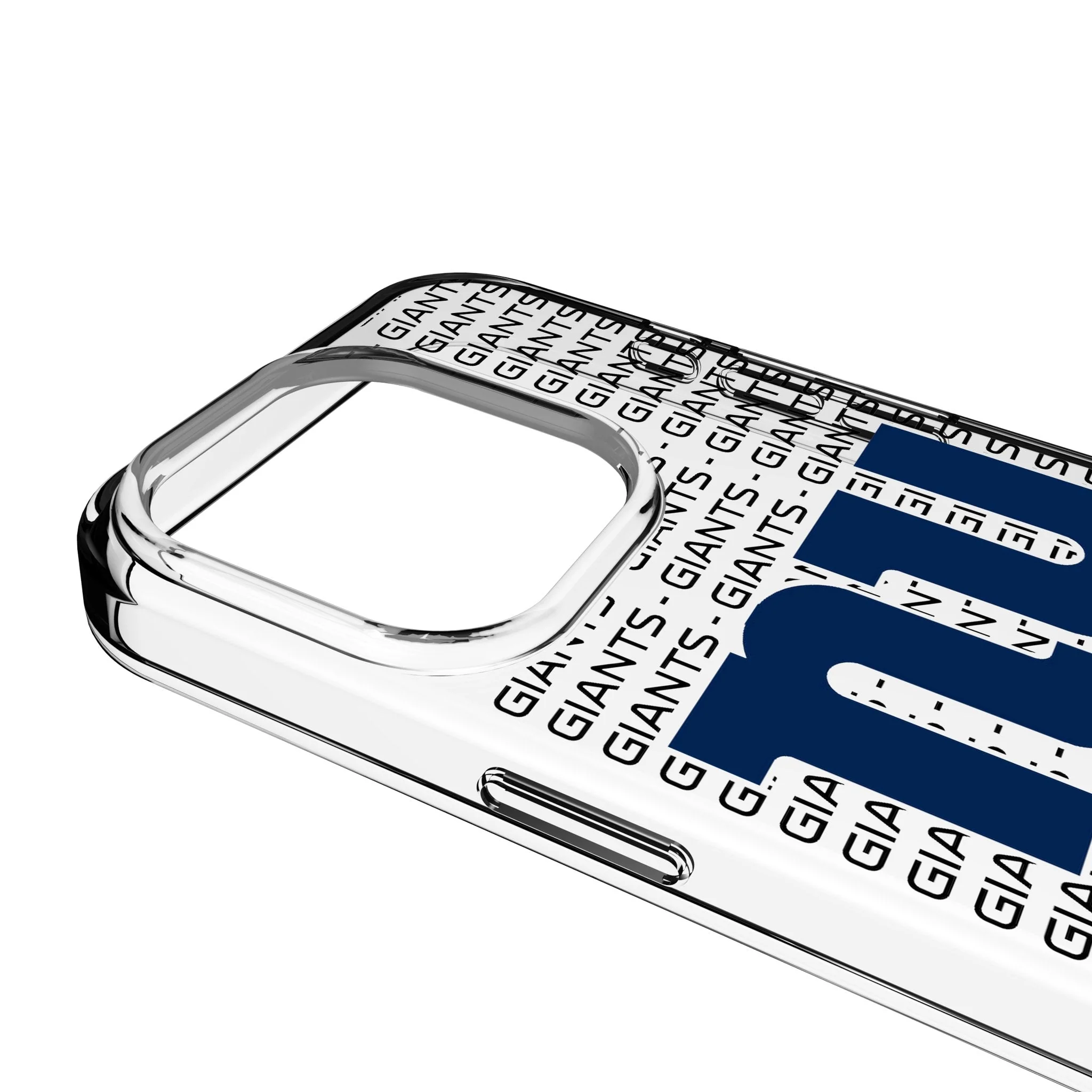 New York Giants Text Backdrop Clear Phone Case for Apple iPhone - Image 3