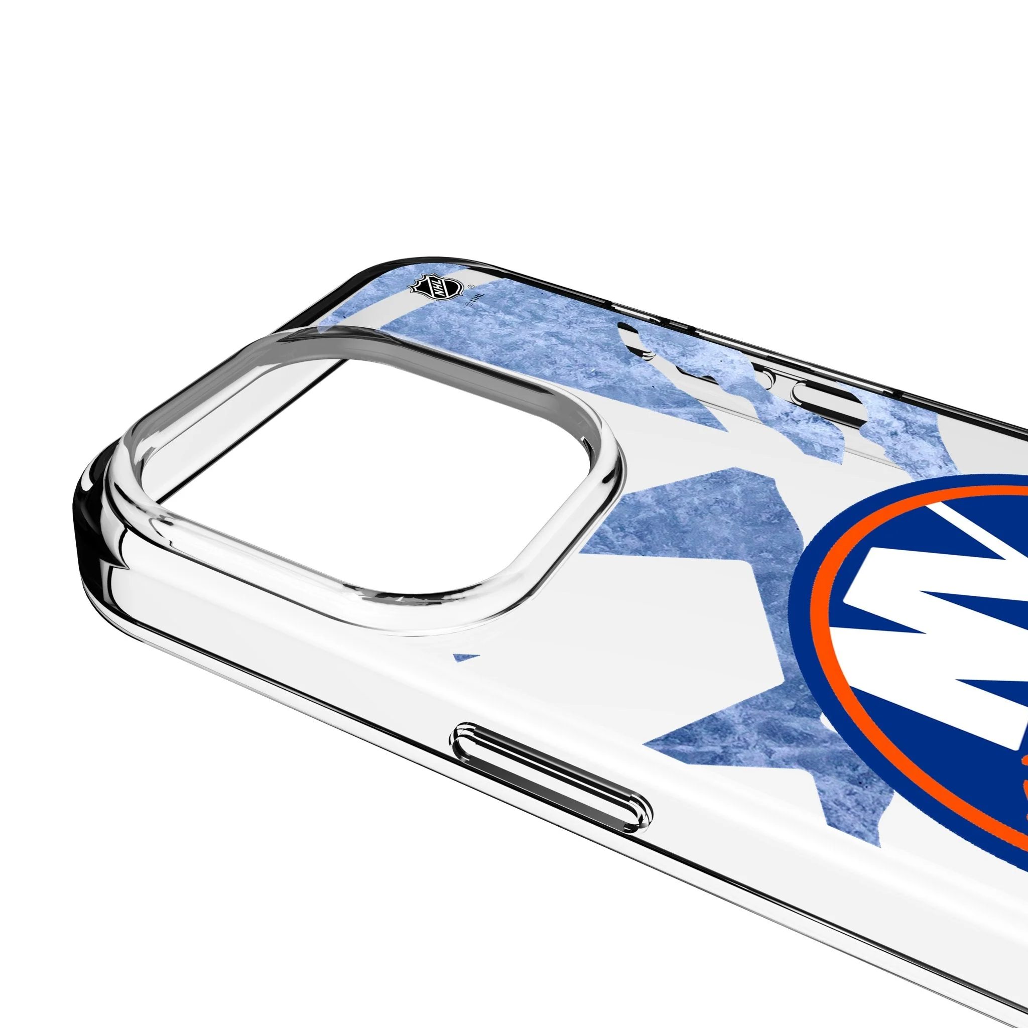 New York Islanders Ice Tilt Clear Phone Case for Apple iPhone - Image 3