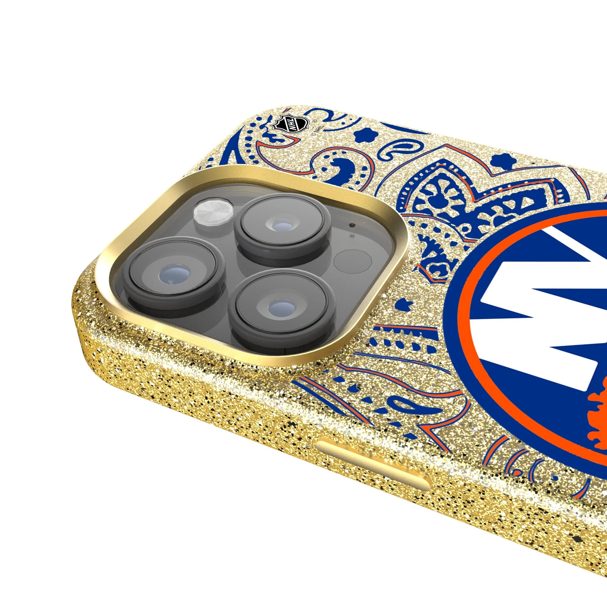 New York Islanders Paisley Bling Phone Case - Image 4