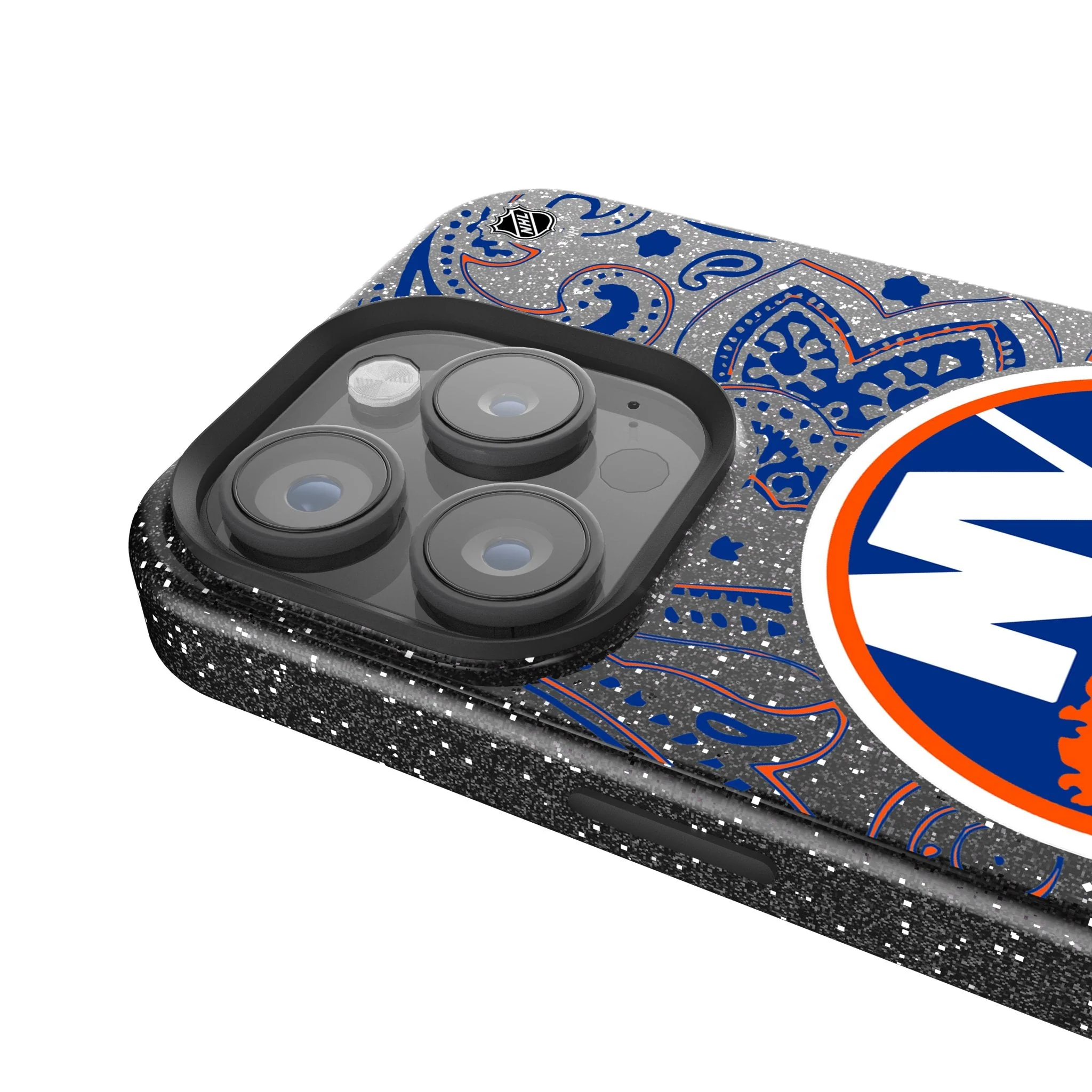 New York Islanders Paisley Bling Phone Case - Image 4