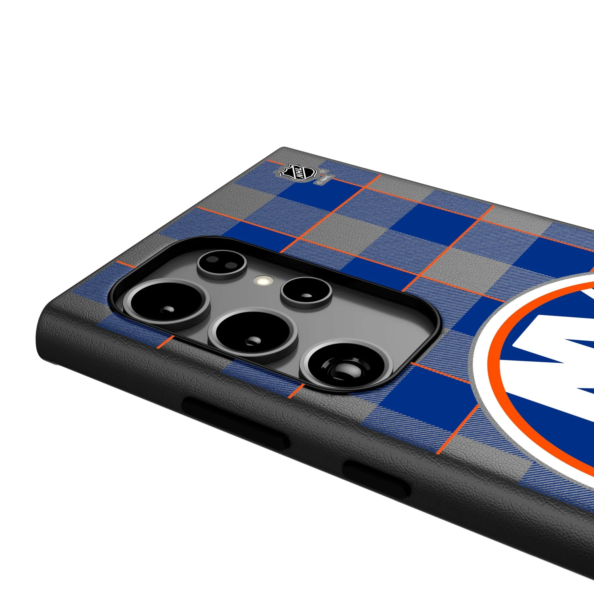 New York Islanders Plaid MagSafe Compatible Phone Case for Samsung Galaxy - Image 4