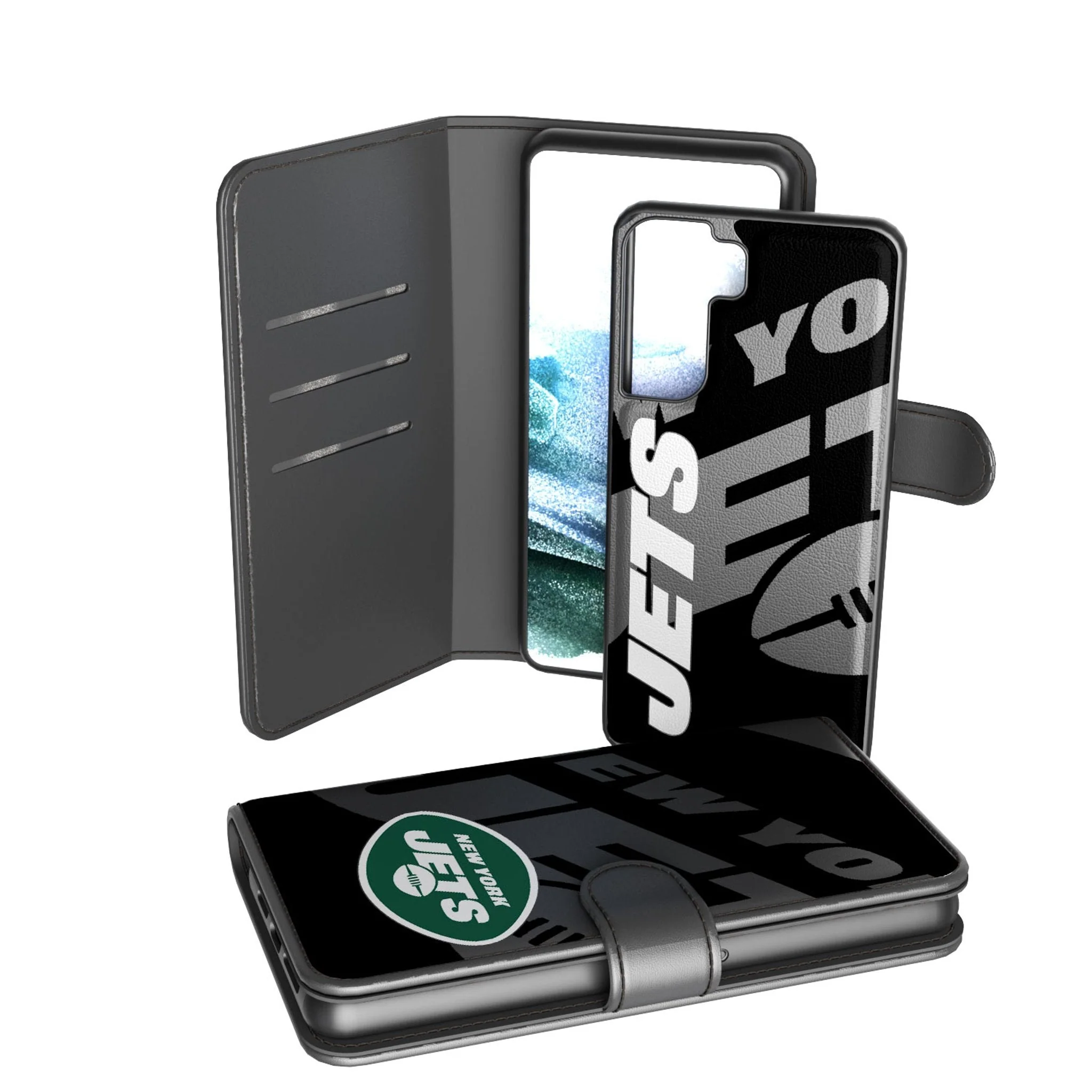 New York Jets Monocolor Tilt Wallet Phone Case - Image 2