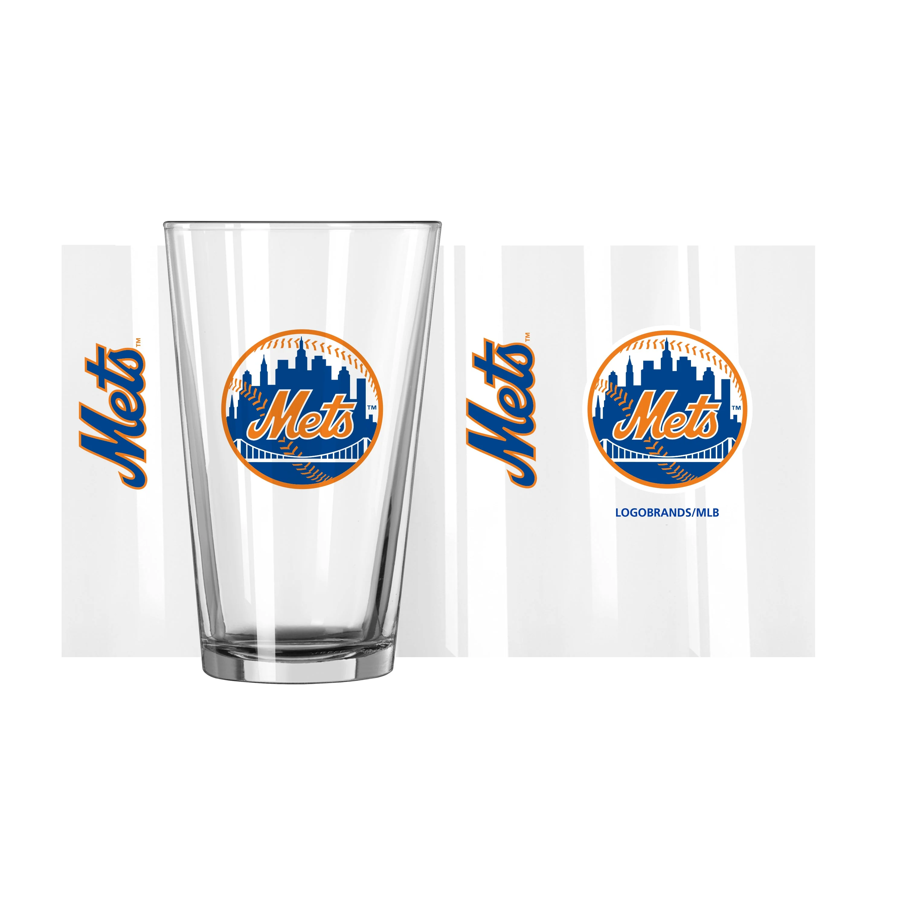 New York Mets 16oz Color Gameday Pint Glass