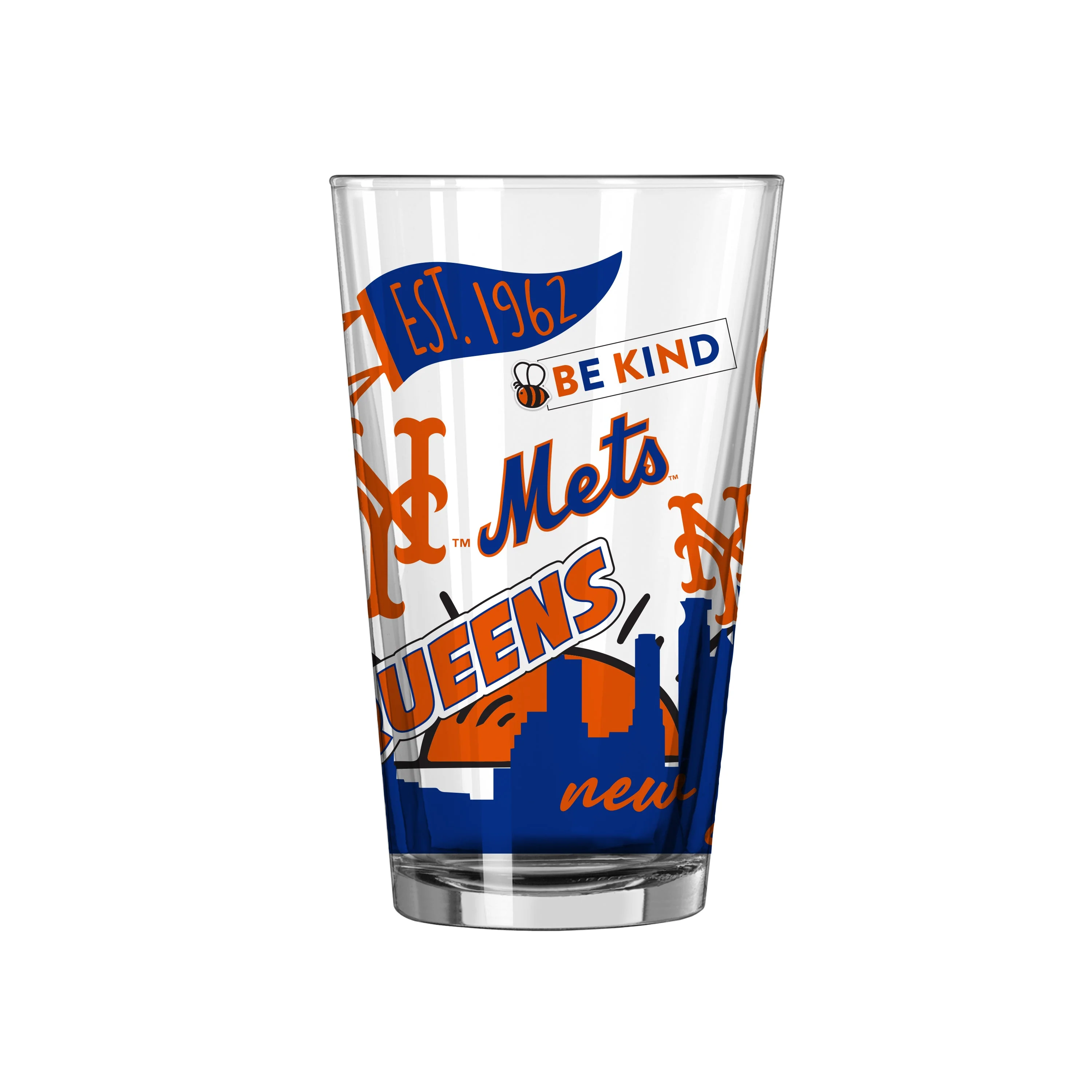 New York Mets 16oz Native Pint Glass