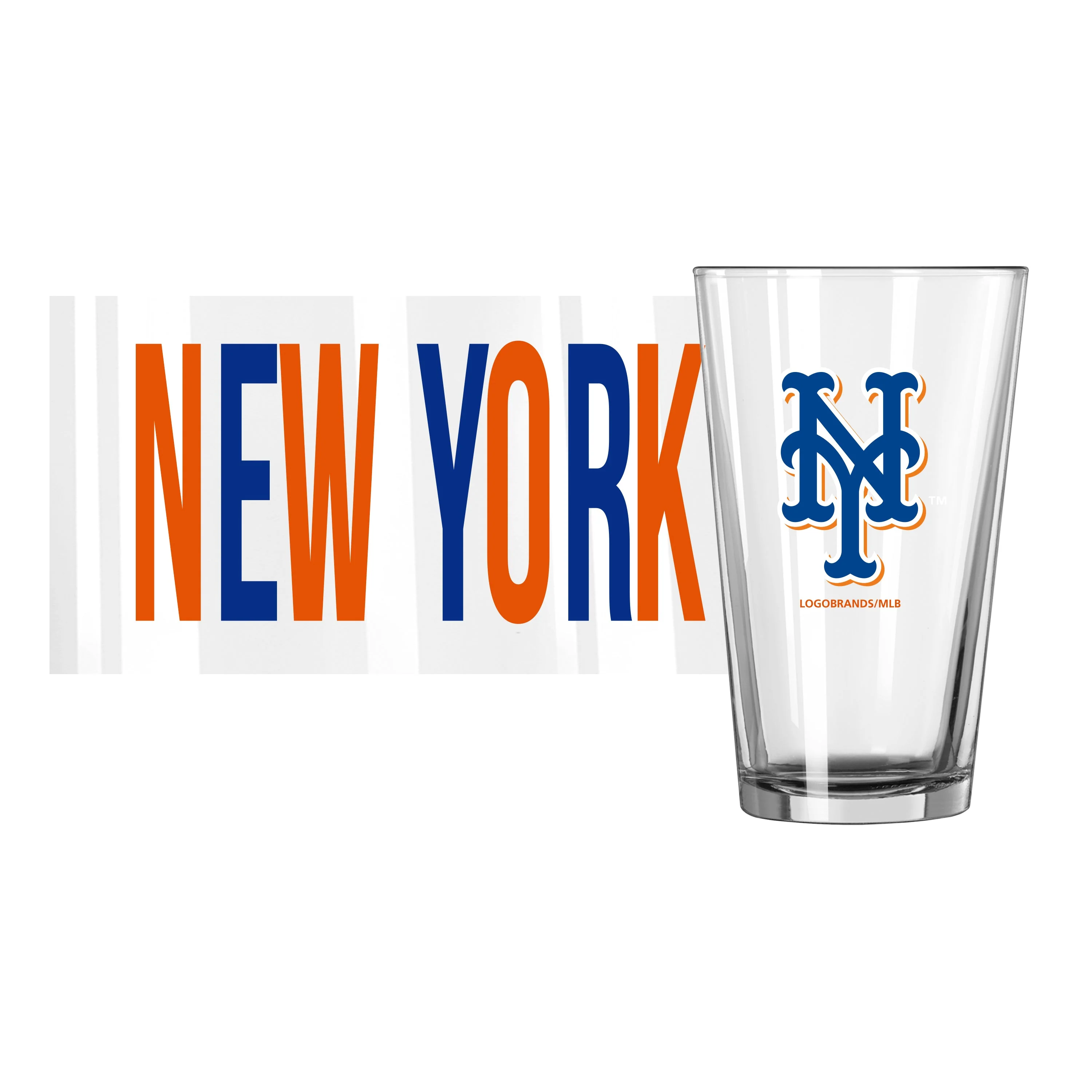 New York Mets 16oz Overtime Pint Glass - Image 2
