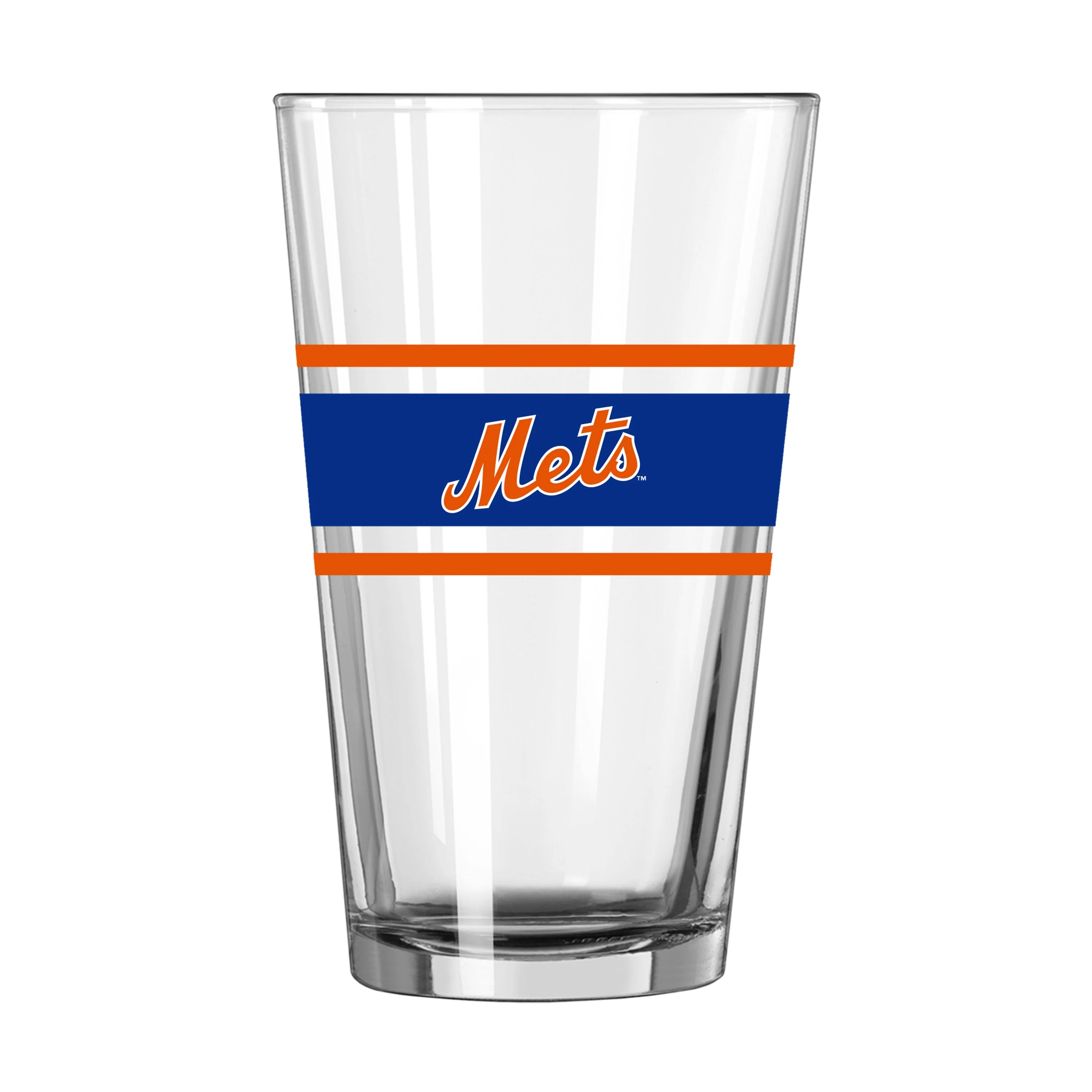 New York Mets 16oz Stripe Pint Glass - Image 2