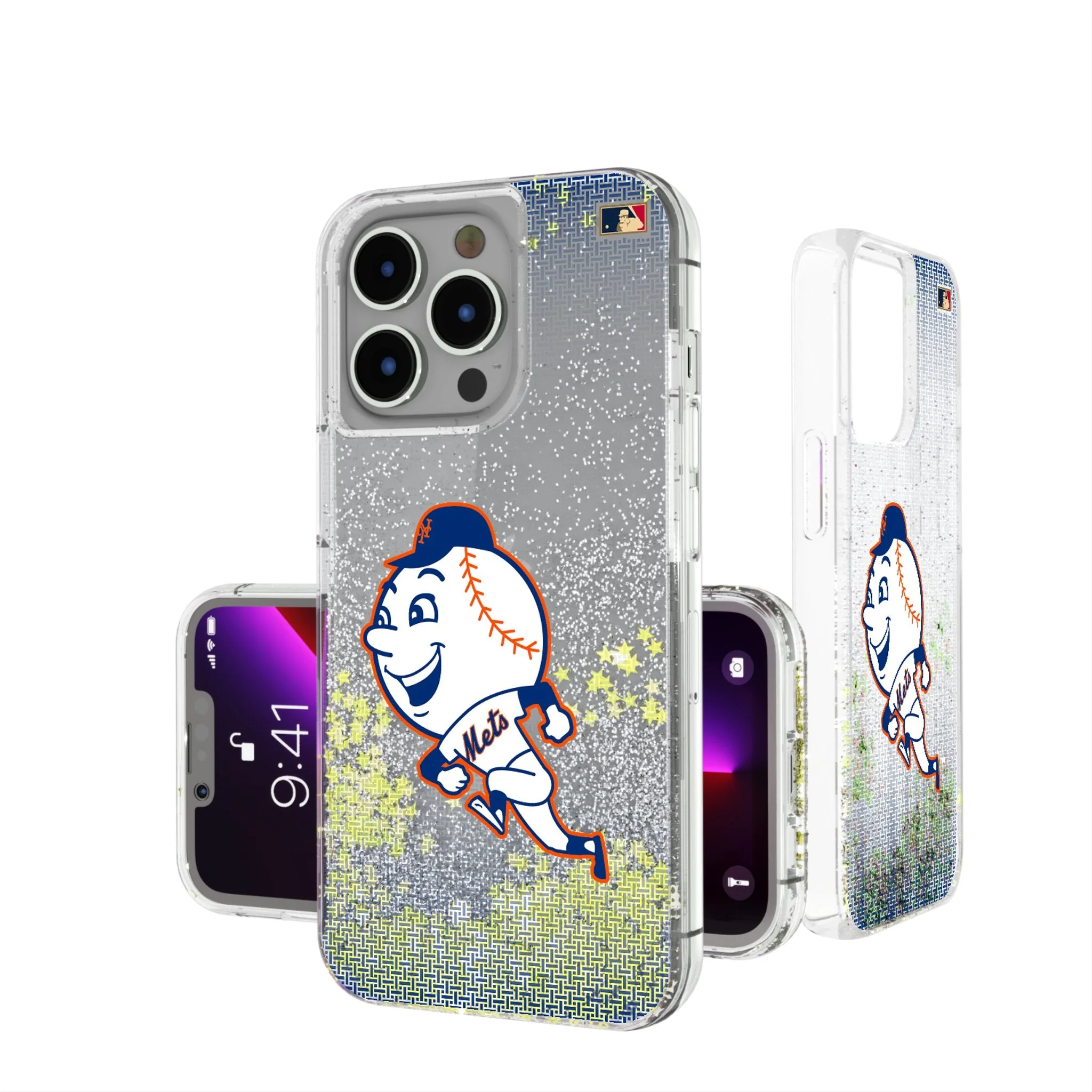 New York Mets 2014 - Cooperstown Collection Linen Glitter Phone Case