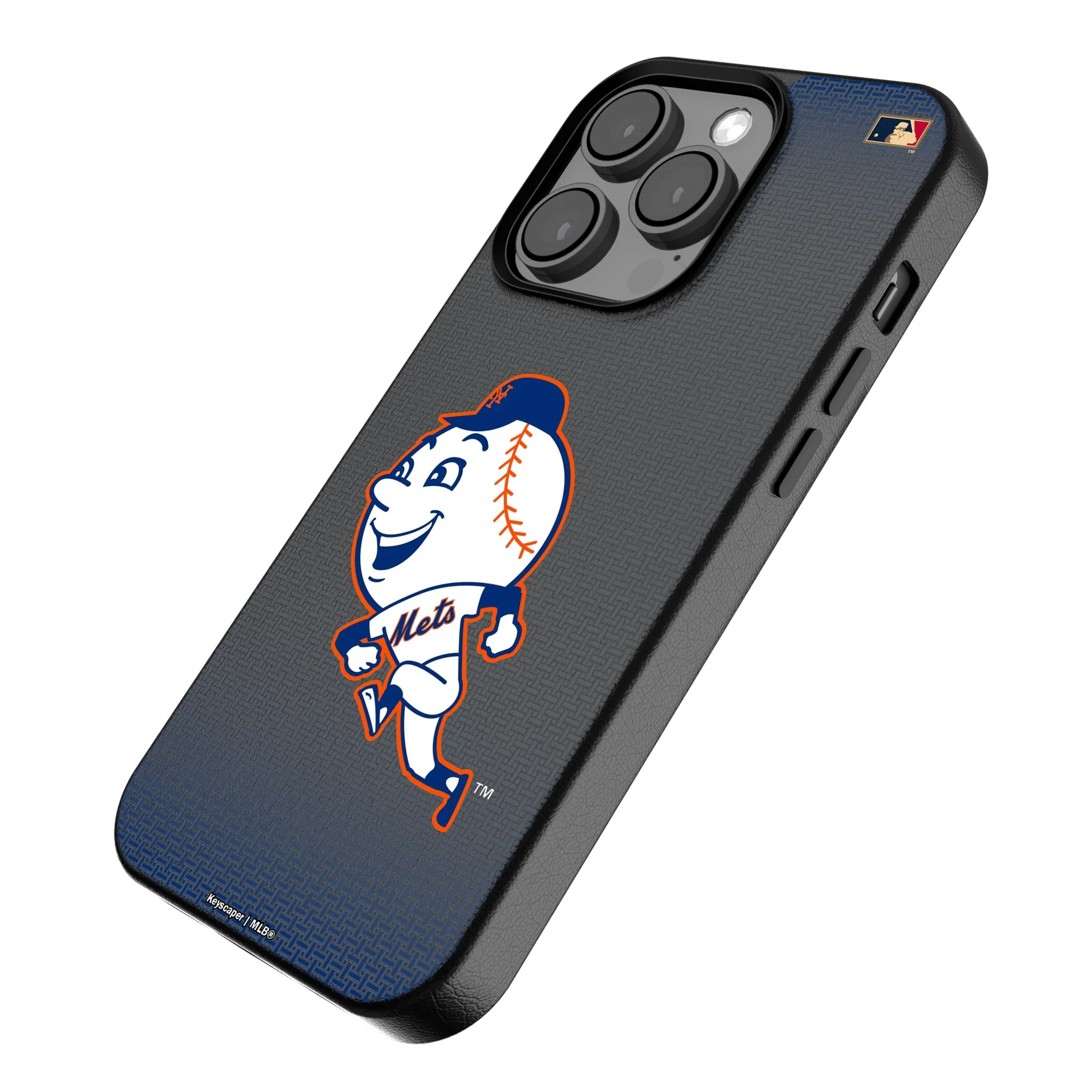 New York Mets 2014 - Cooperstown Collection Linen MagSafe Compatible Phone Case for Apple iPhone - Image 2