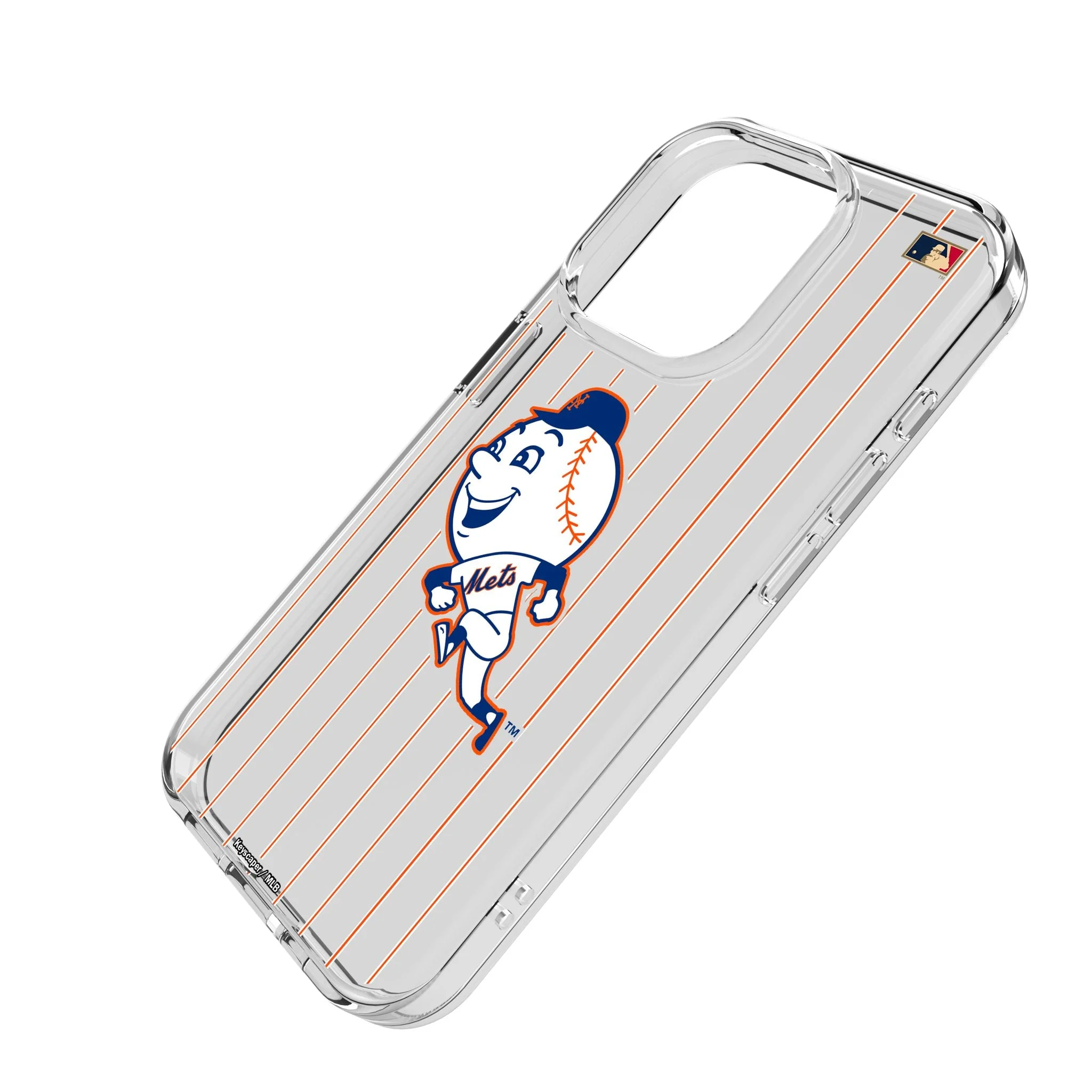 New York Mets 2014 - Cooperstown Collection Pinstripe Clear Phone Case for Apple iPhone - Image 2