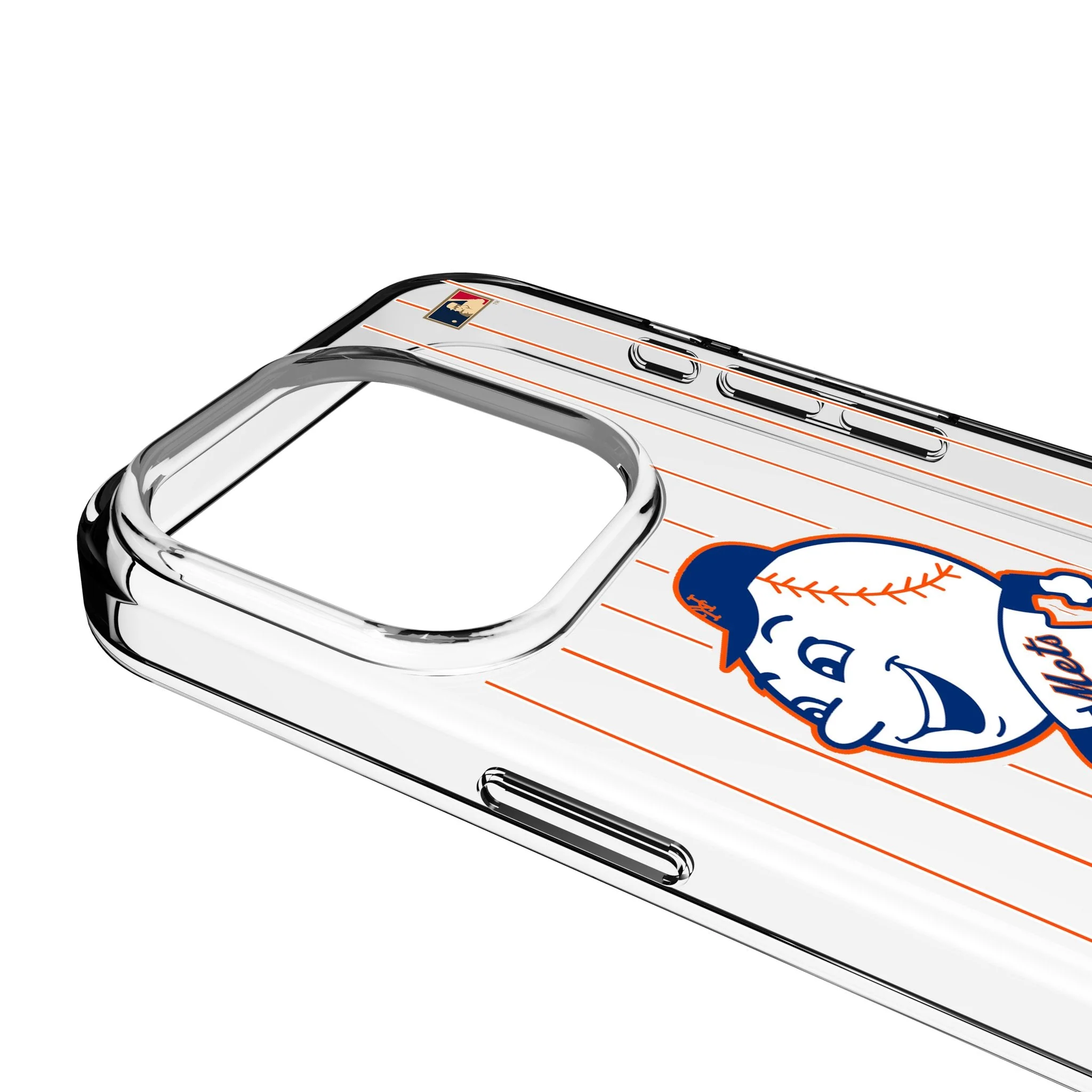 New York Mets 2014 - Cooperstown Collection Pinstripe Clear Phone Case for Apple iPhone - Image 3
