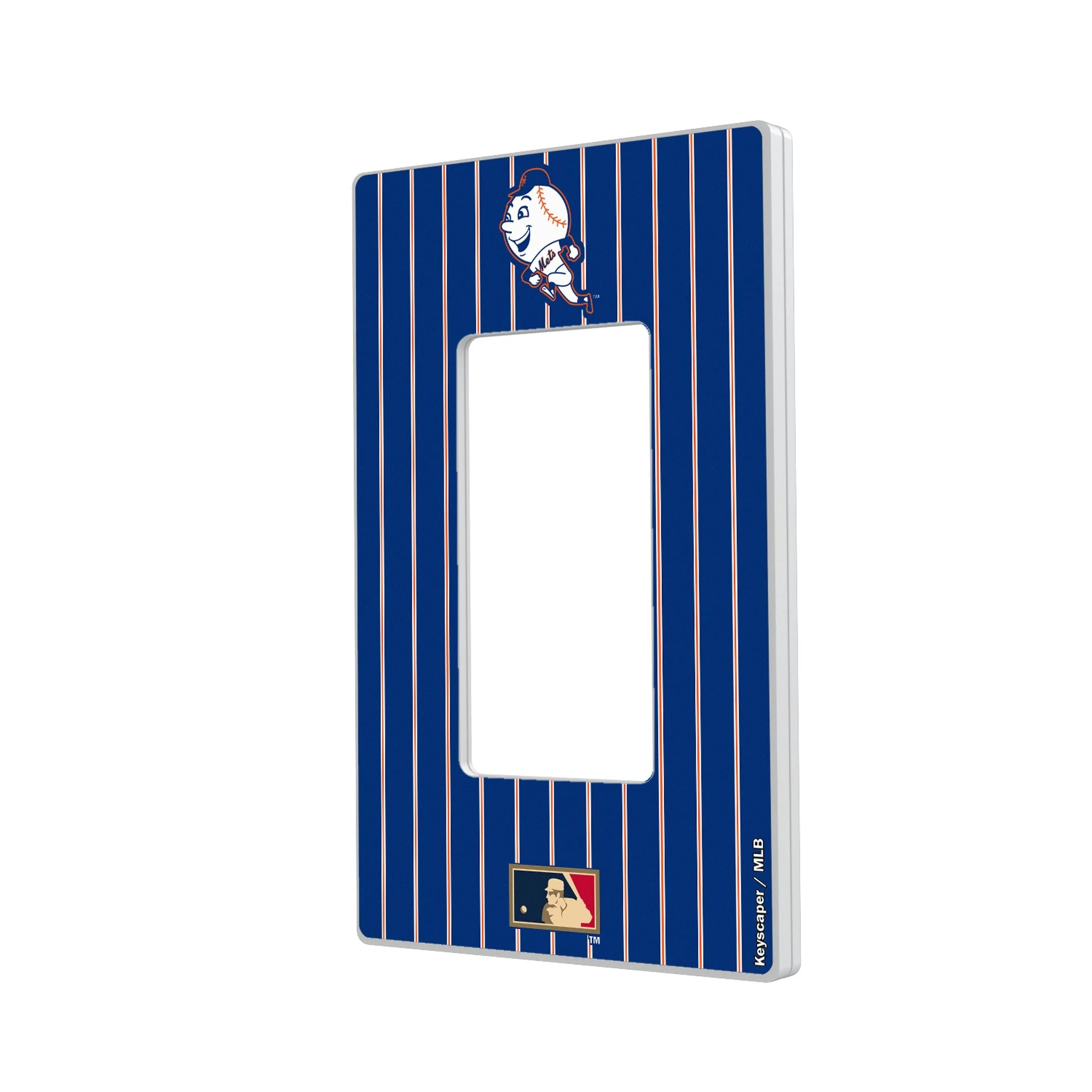 New York Mets 2014 - Cooperstown Collection Pinstripe Hidden-Screw Light Switch Plate - Image 2