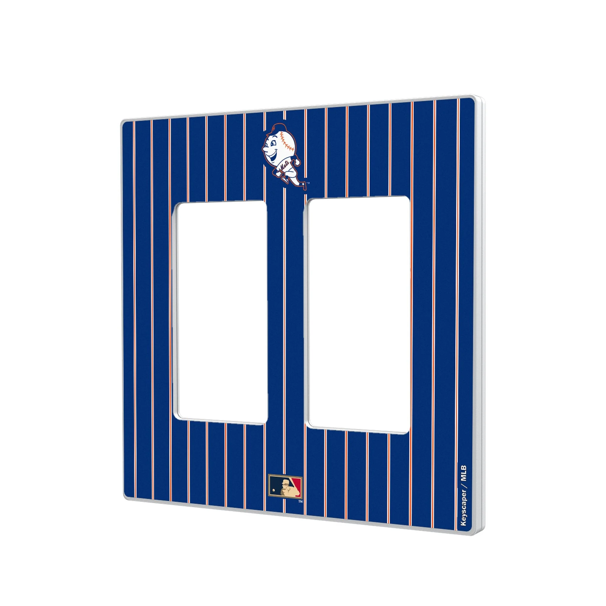 New York Mets 2014 - Cooperstown Collection Pinstripe Hidden-Screw Light Switch Plate - Image 4