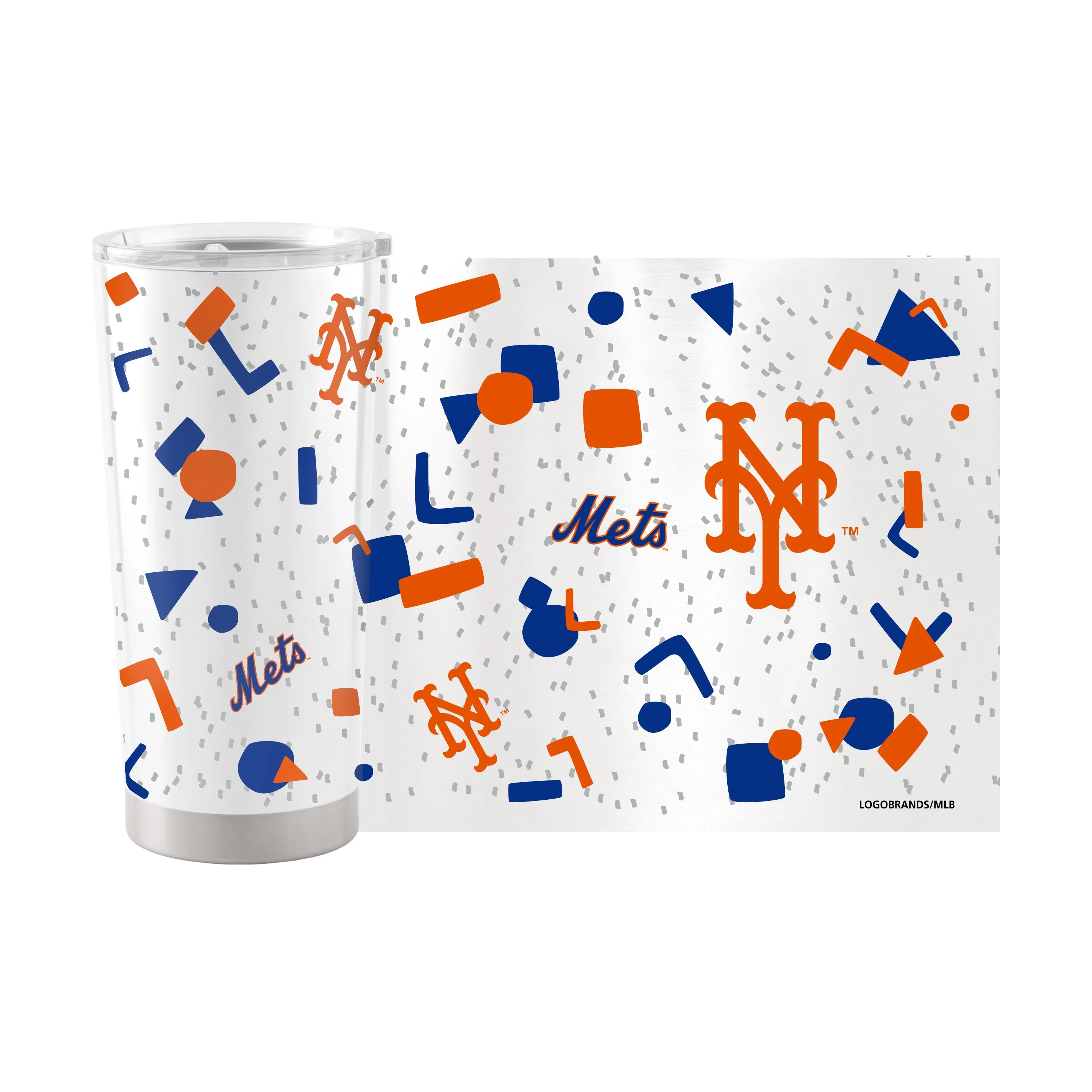 New York Mets 20oz Flashback Stainless Steel Tumbler - Image 2