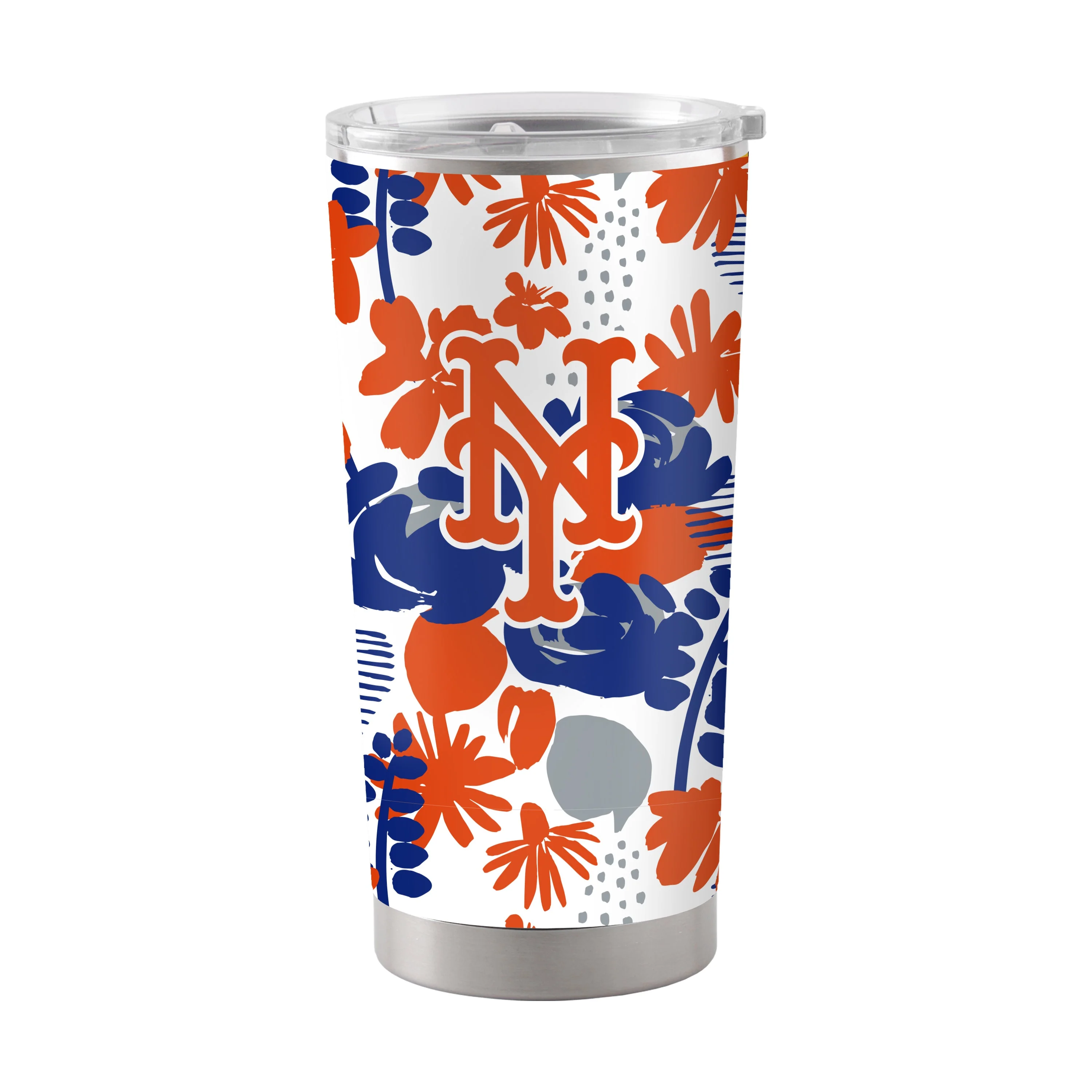 New York Mets 20oz Floral Stainless Steel Tumbler
