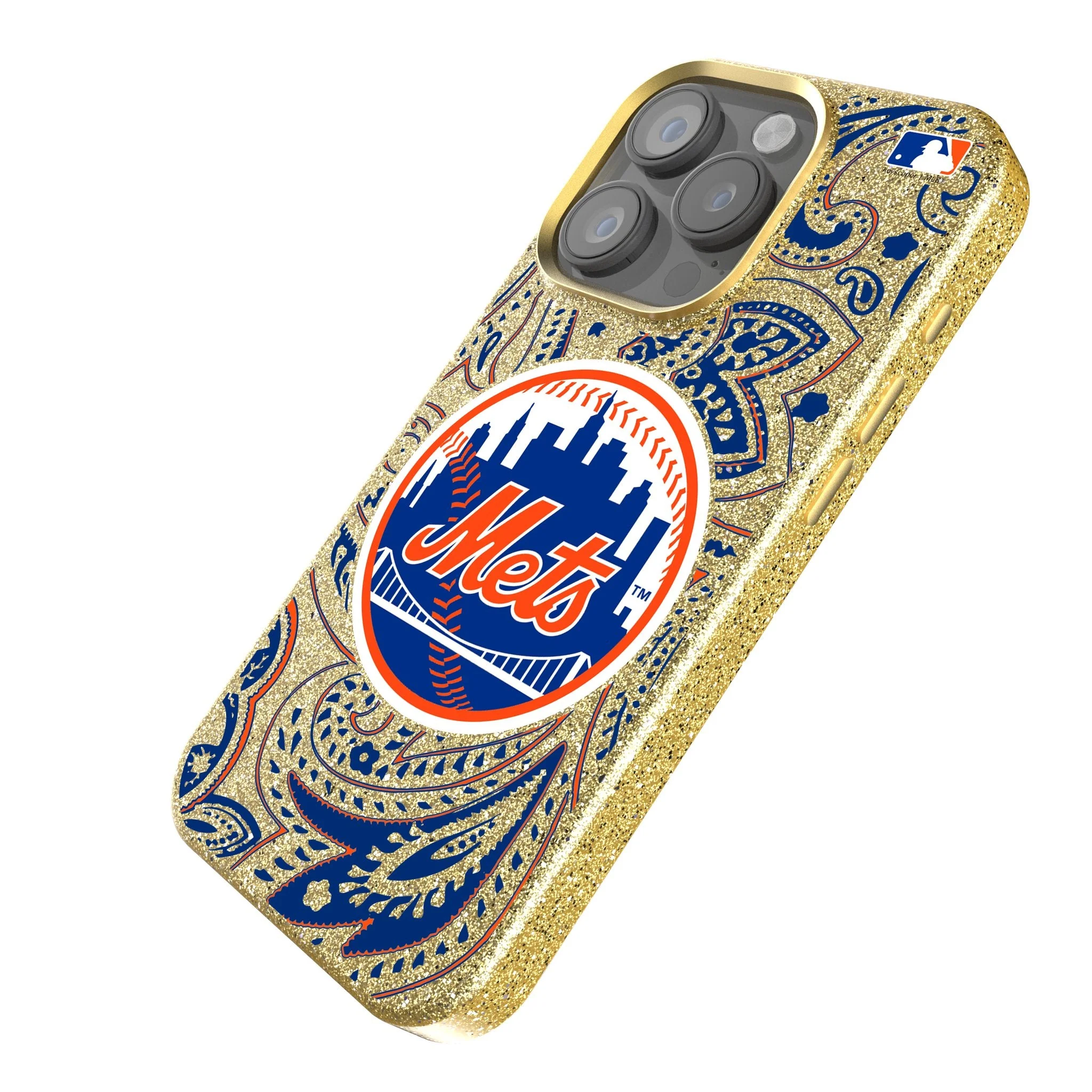 New York Mets Paisley Bling Phone Case - Image 2