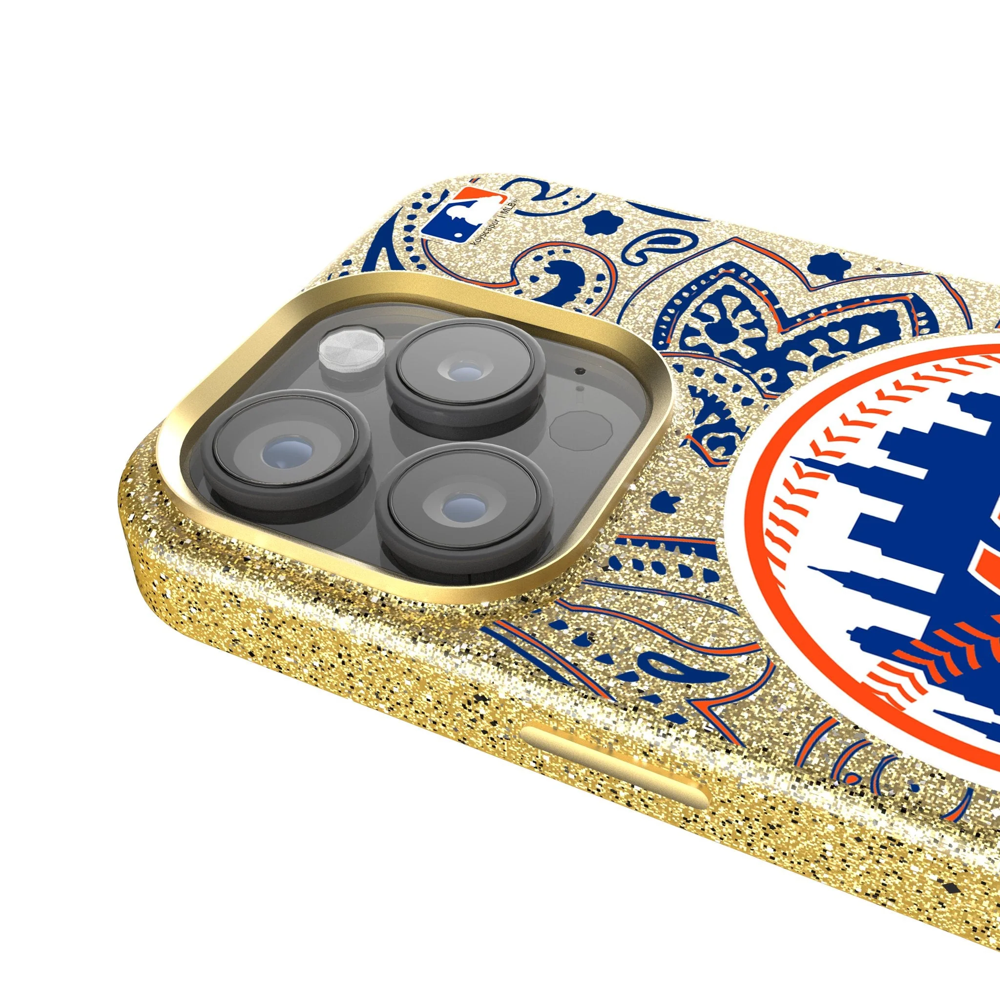 New York Mets Paisley Bling Phone Case - Image 4
