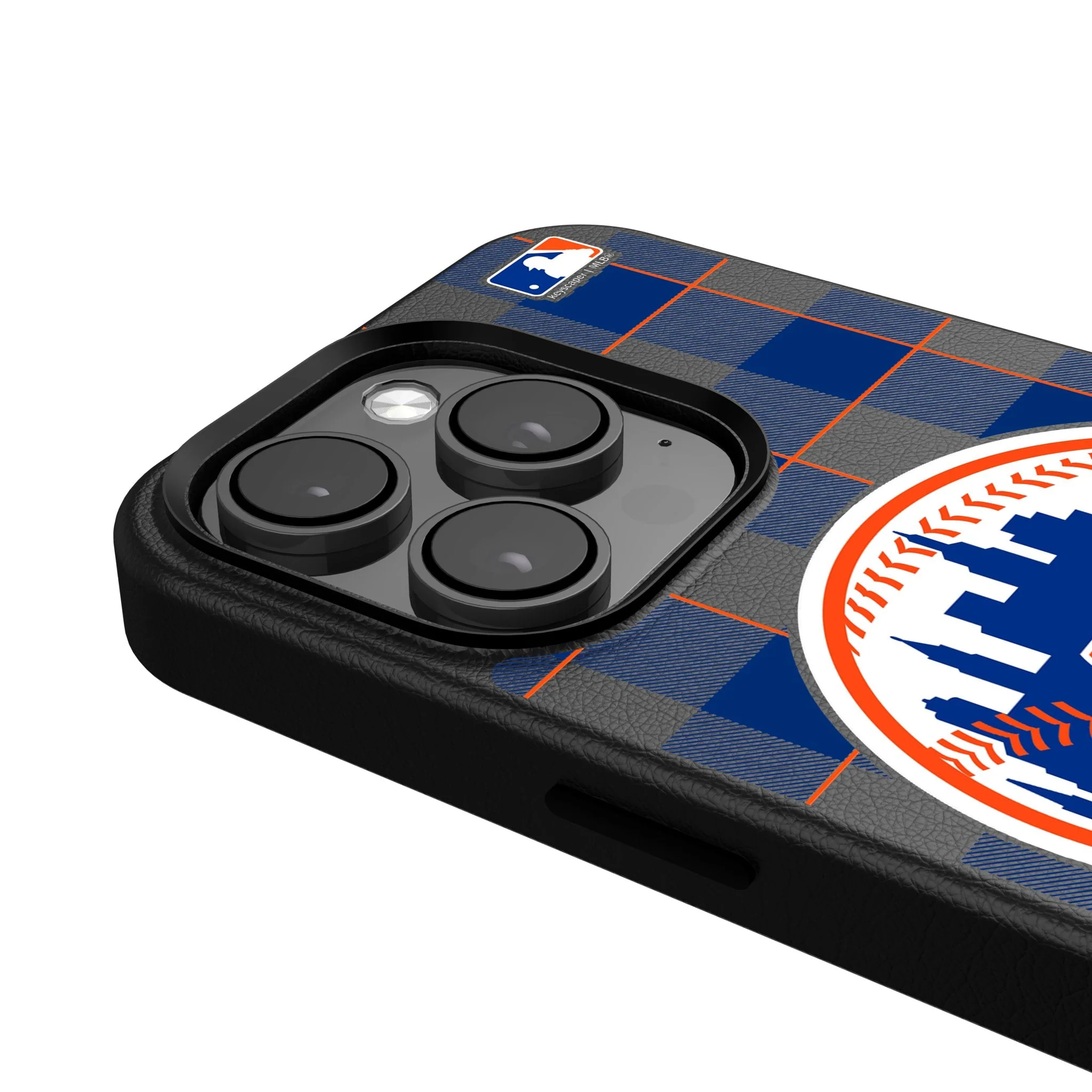 New York Mets Plaid MagSafe Compatible Phone Case for Apple iPhone - Image 4