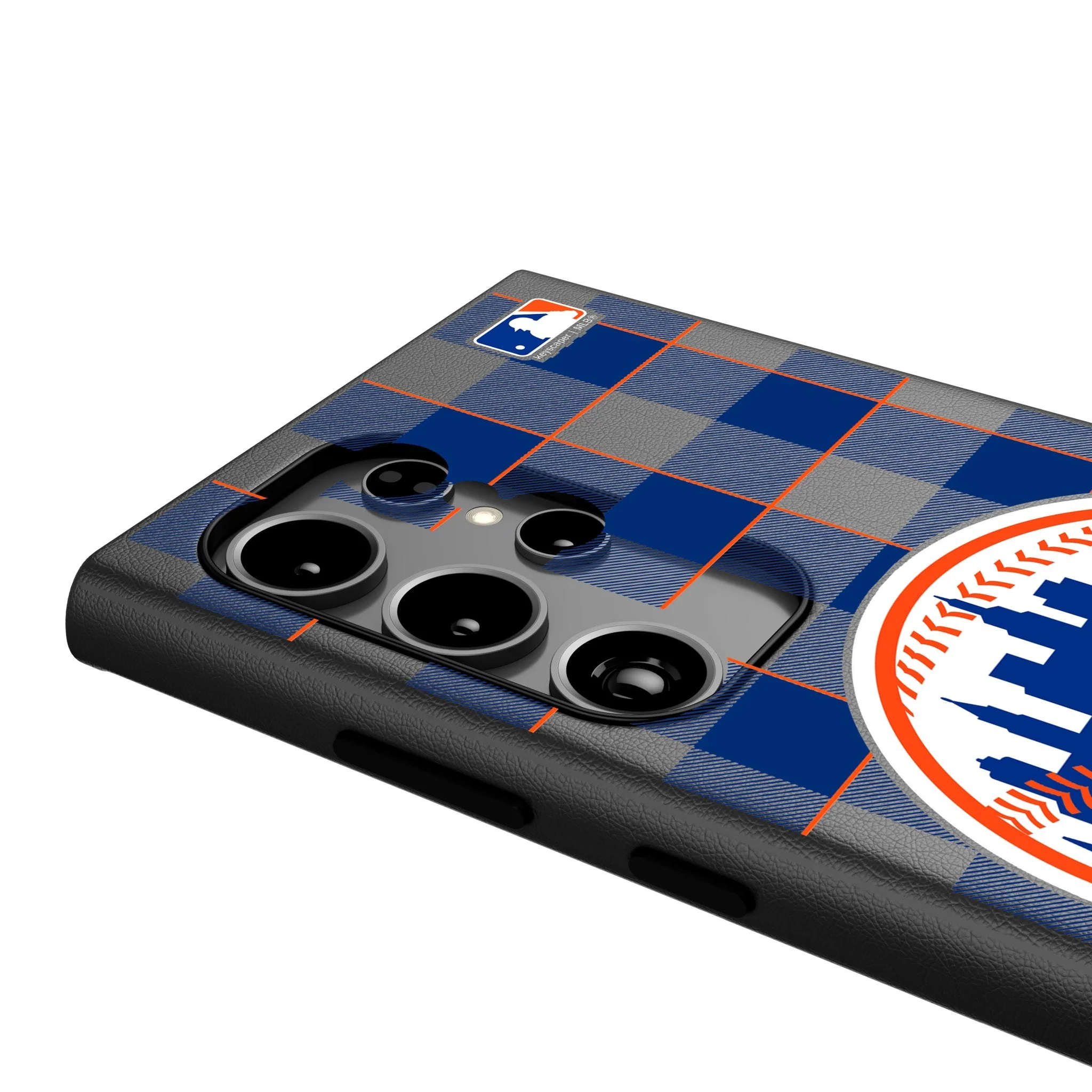 New York Mets Plaid MagSafe Compatible Phone Case for Samsung Galaxy - Image 4