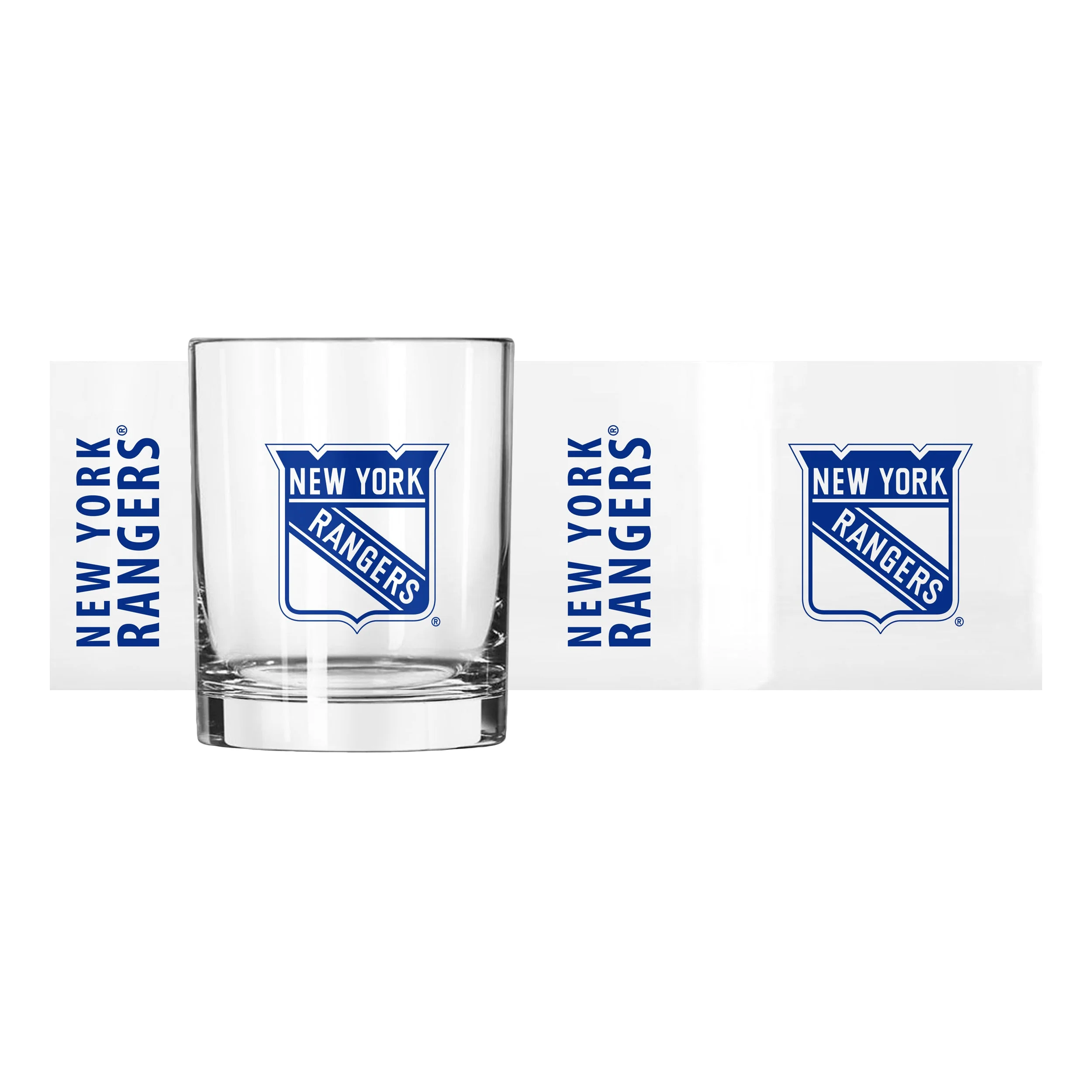 New York Rangers 14oz Gameday Rocks Glass - Image 2