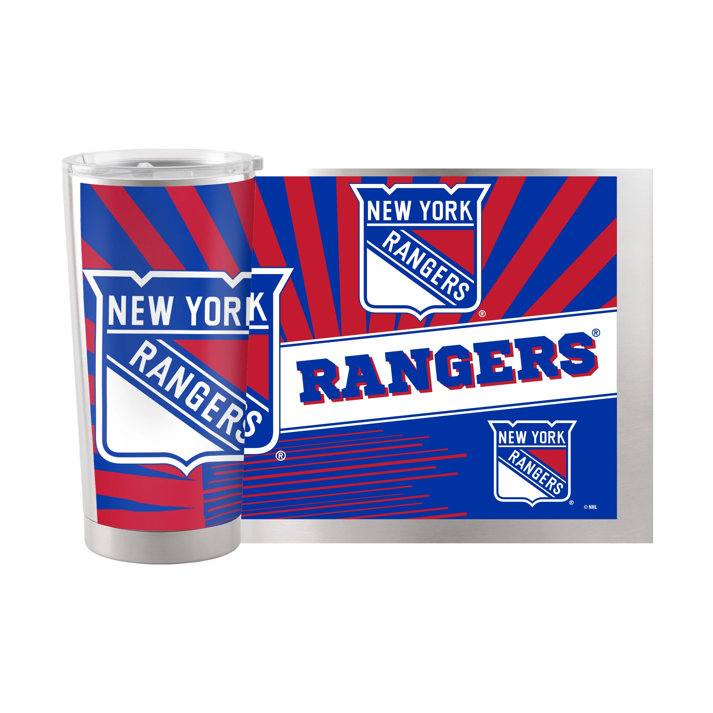 New York Rangers 20oz Mascot Stainless Steel Tumbler - Image 2