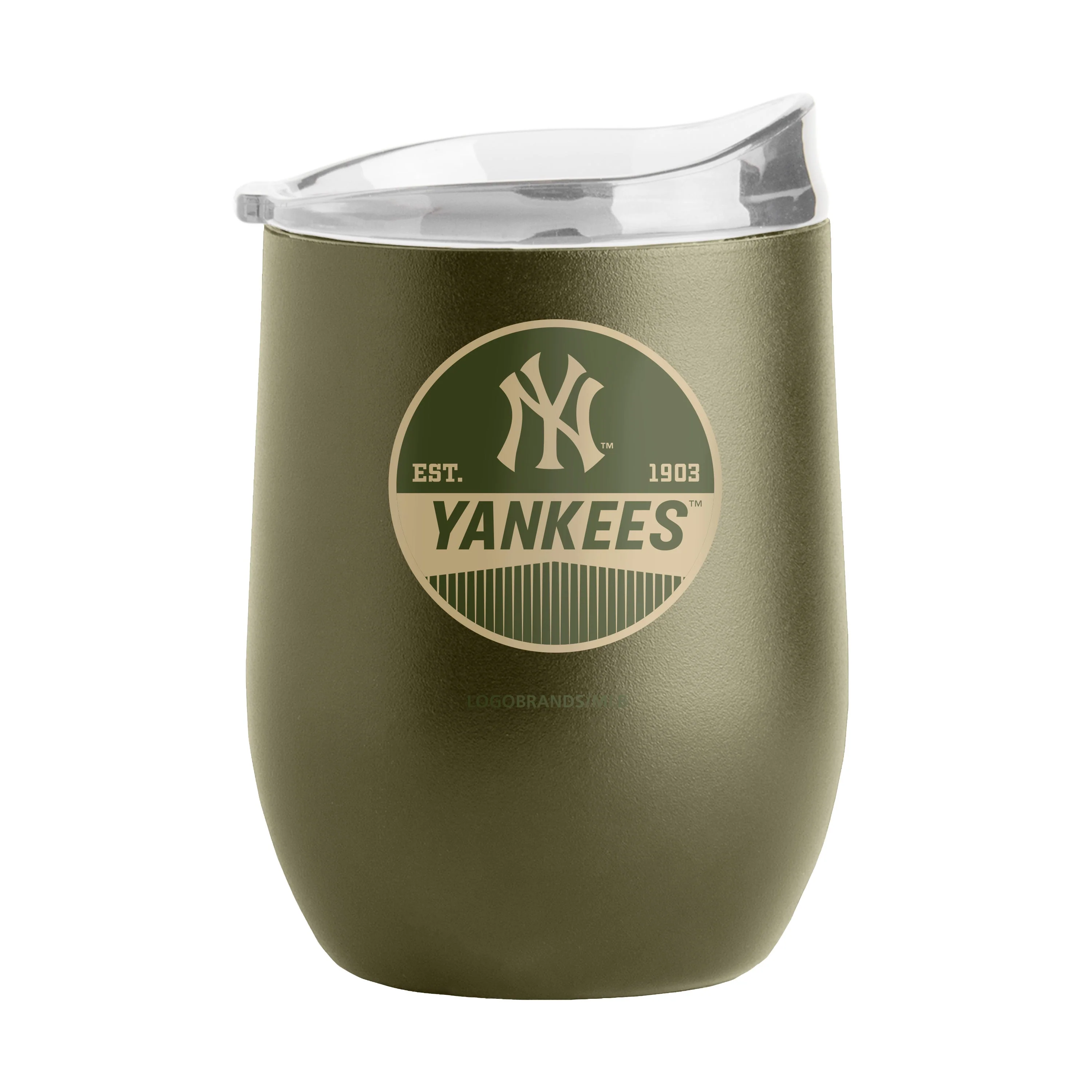 New York Yankees 16oz Badge Powder Coat Curved Beverage - Image 2