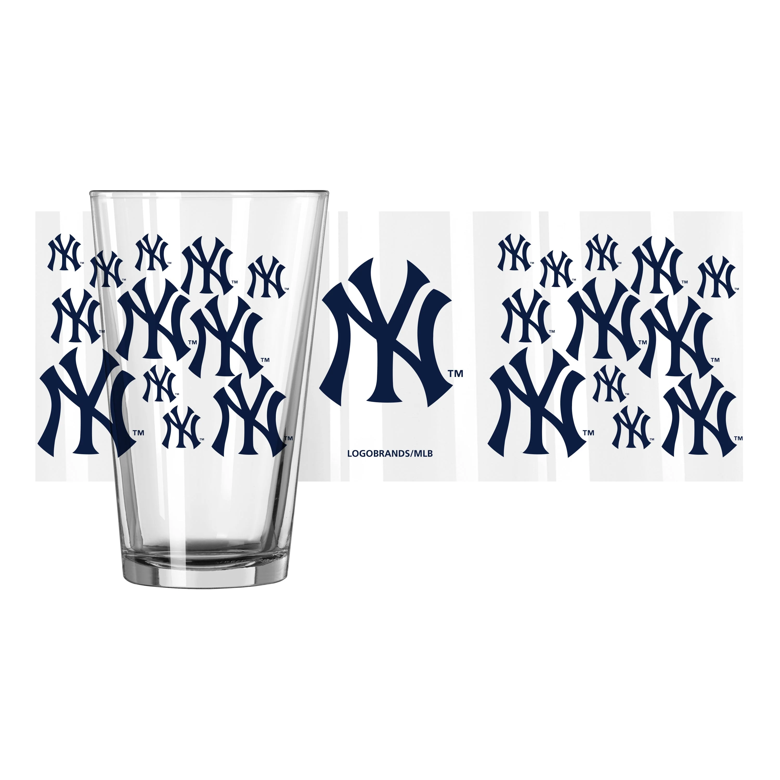 New York Yankees 16oz Scatter Pint Glass - Image 2