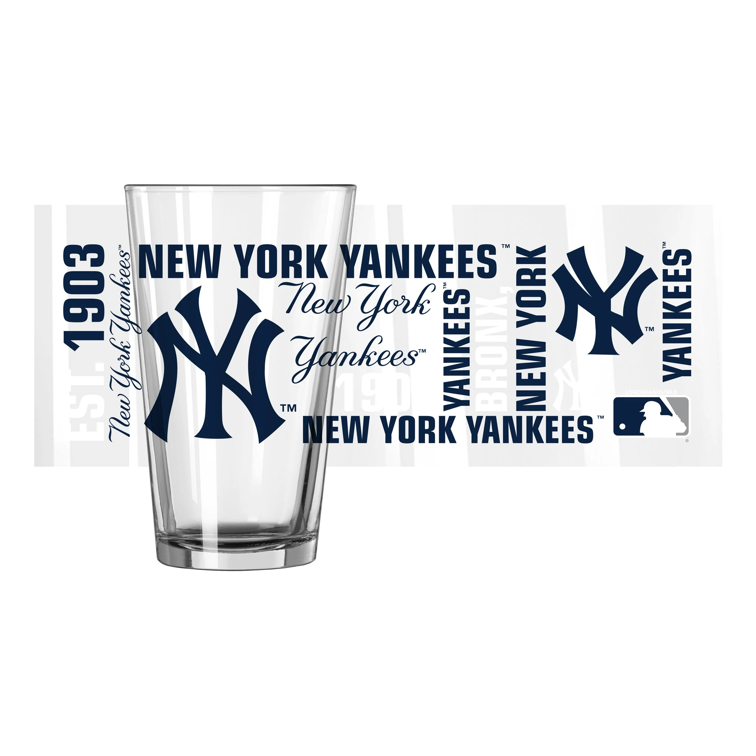 New York Yankees 16oz Spirit Pint Glass - Image 2