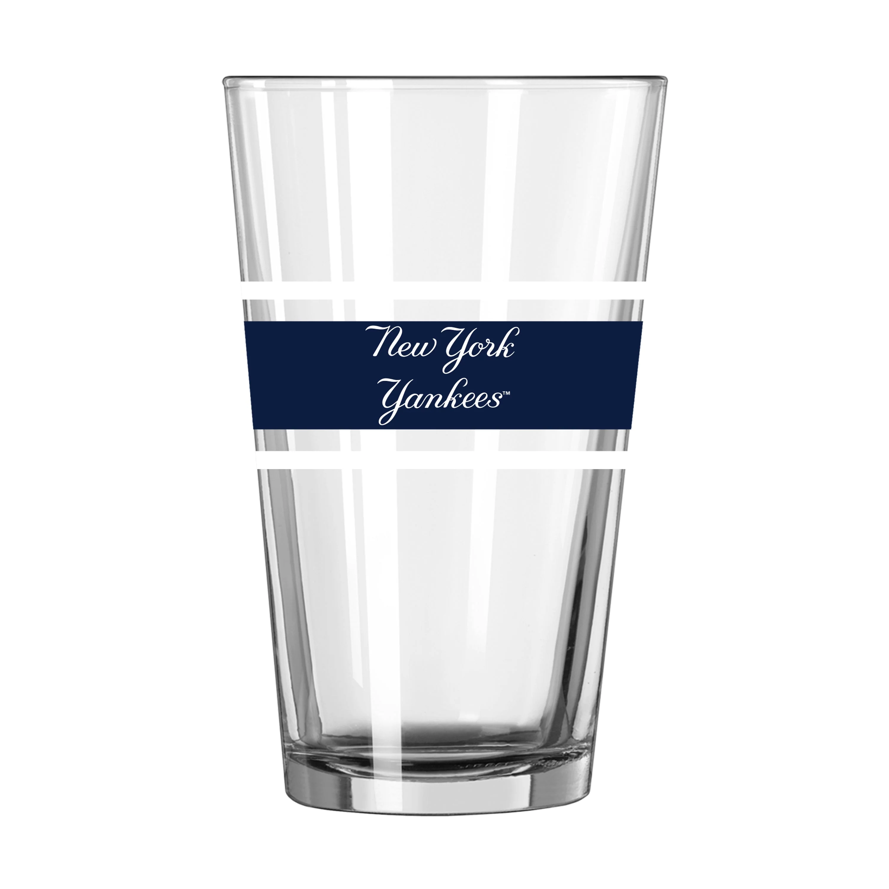 New York Yankees 16oz Stripe Pint Glass - Image 2