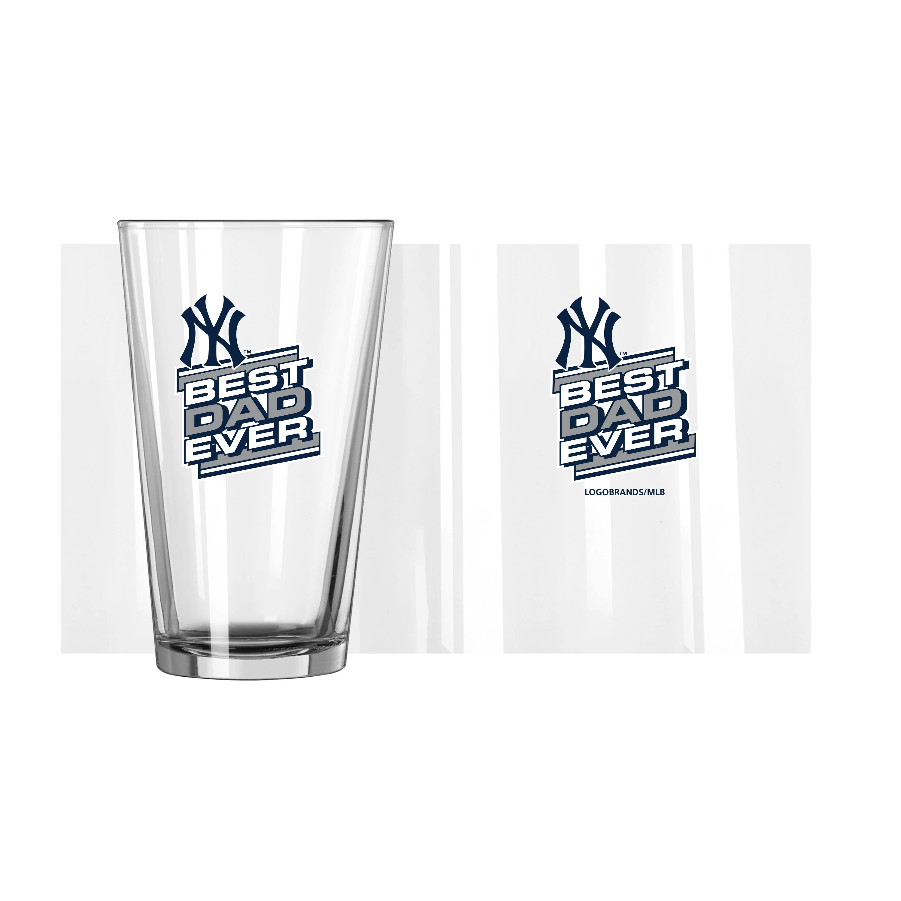 New York Yankees Best Dad 16oz Pint Glass - Image 2