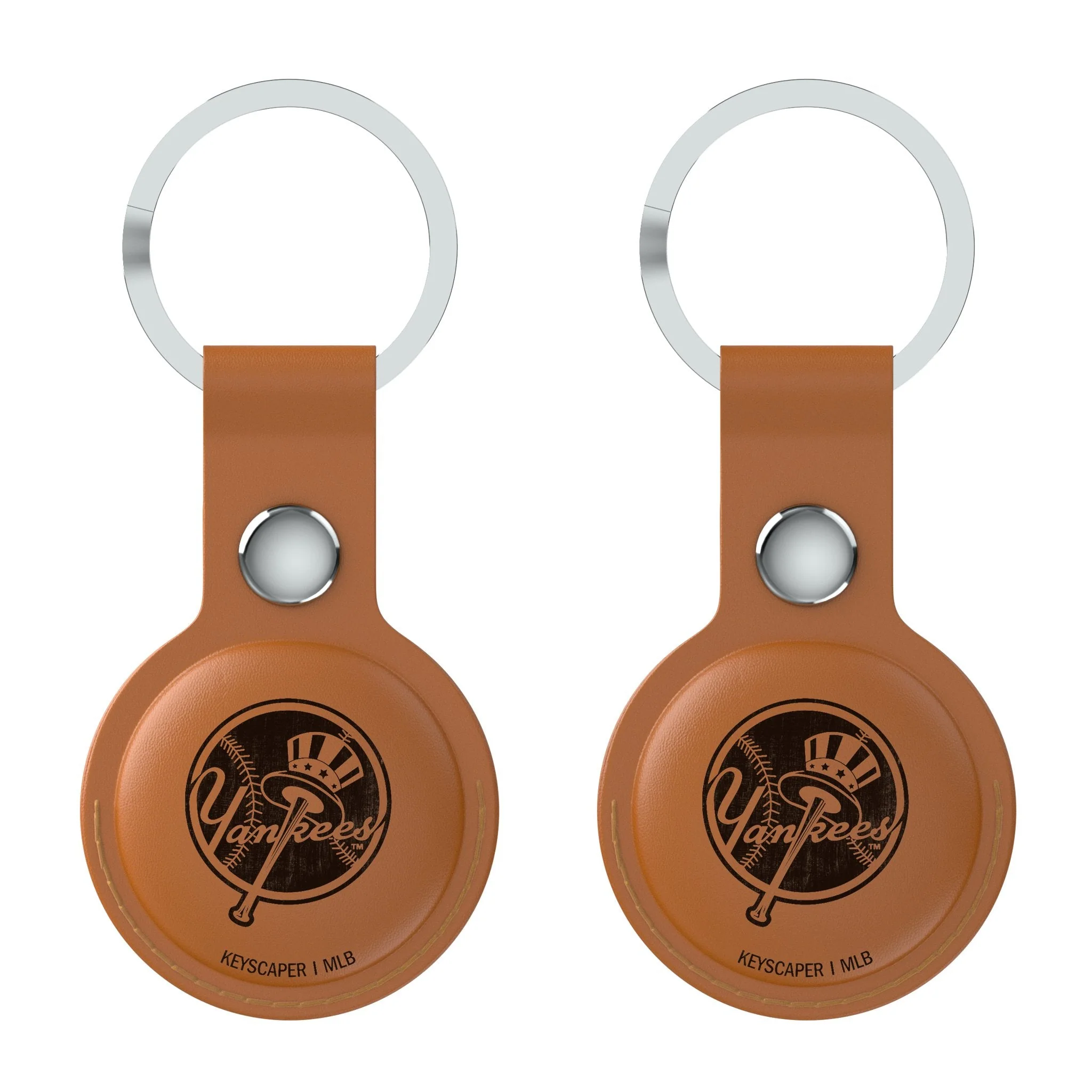 New York Yankees Burn Brown Airtag Holder 2-Pack - Image 2