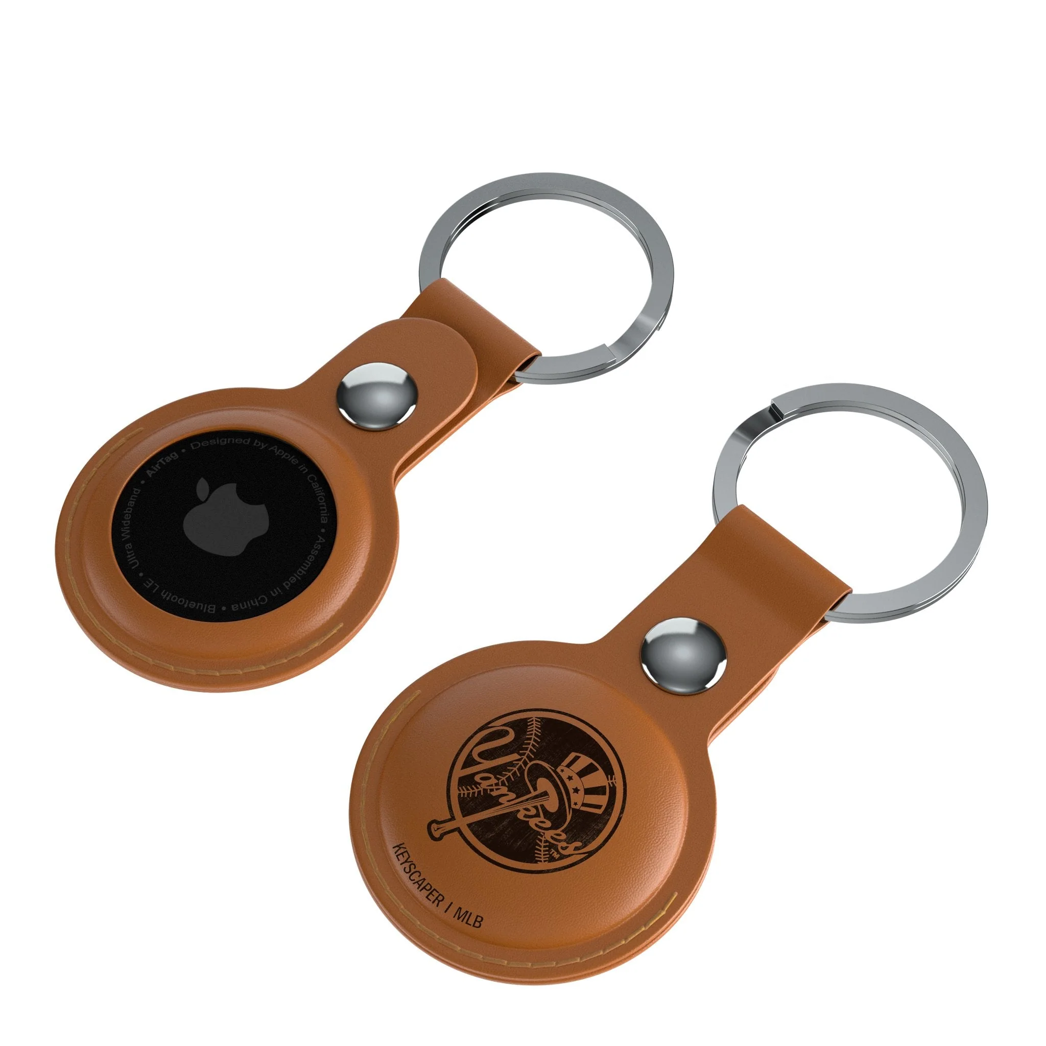 New York Yankees Burn Brown Airtag Holder 2-Pack - Image 4