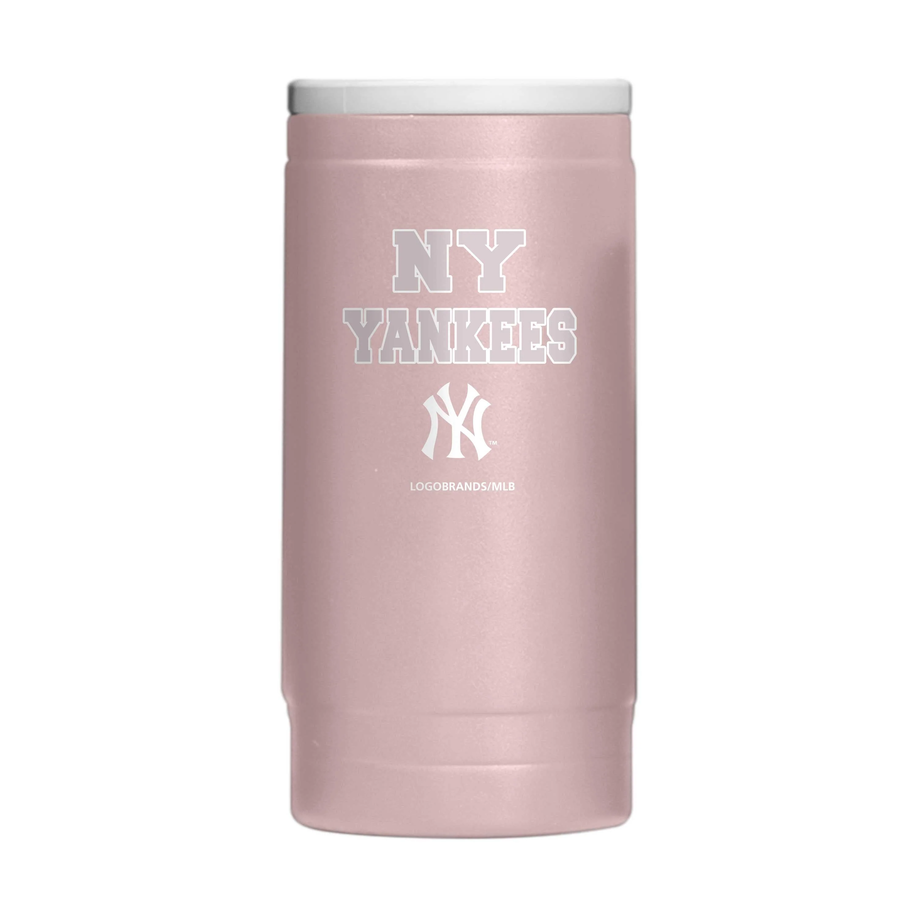 New York Yankees Stencil Powder Coat Slim Can Coolie - Image 2