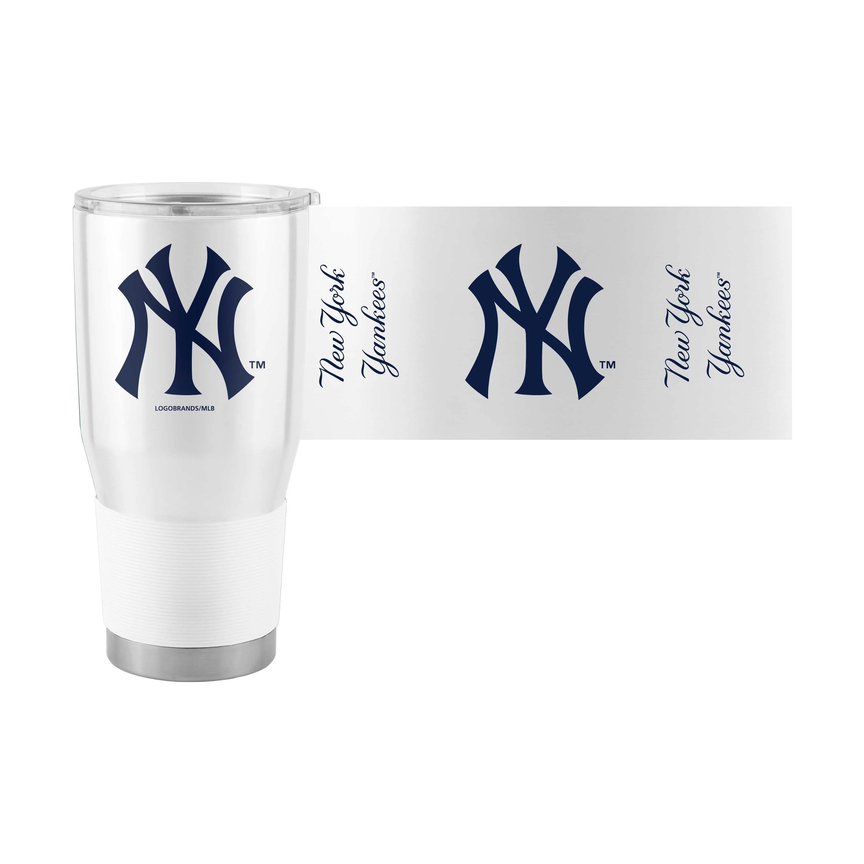 New York Yankees White 30oz Gameday Stainless Tumbler - Image 2