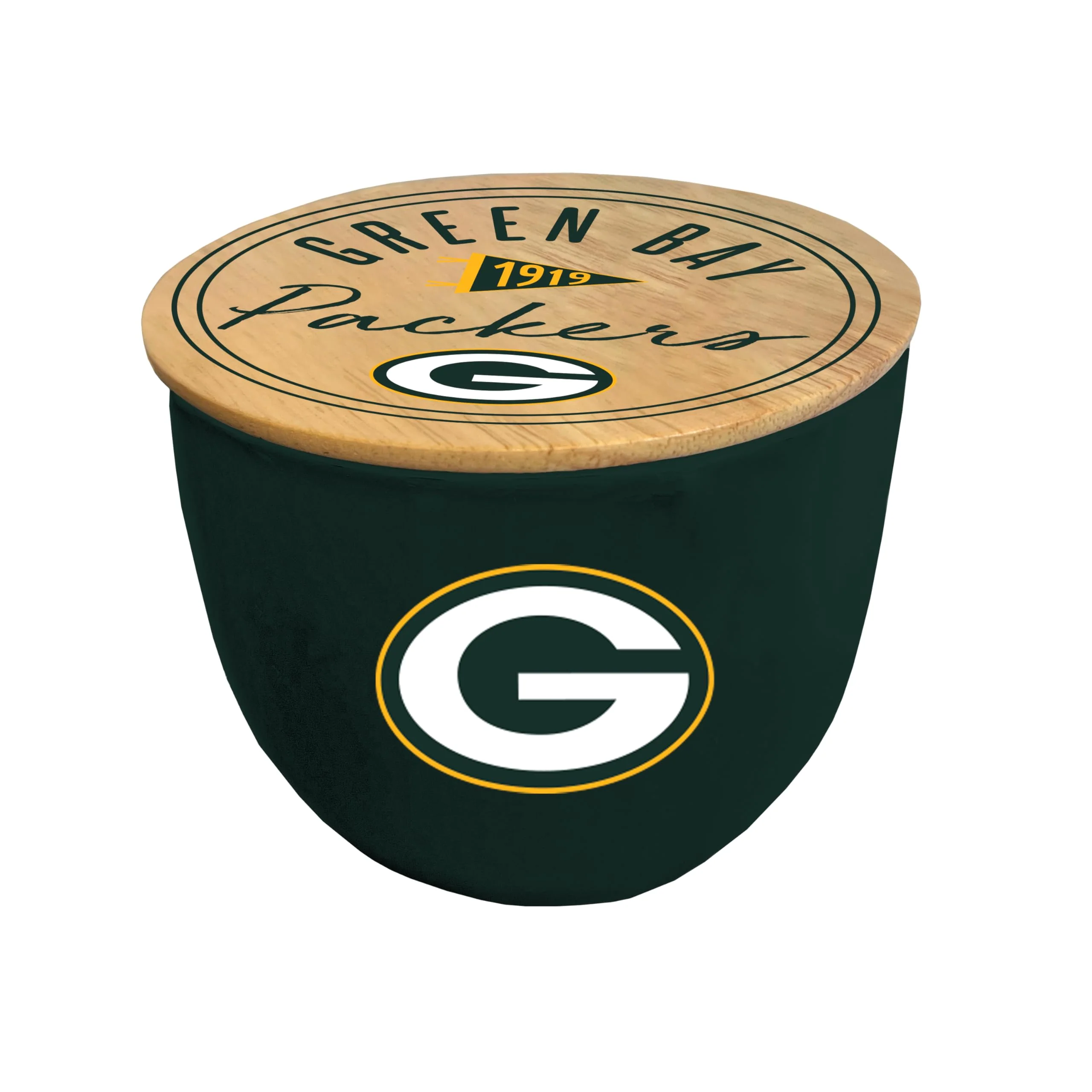NFL Green Bay Packers Script Circle Logo Ceramic Candle