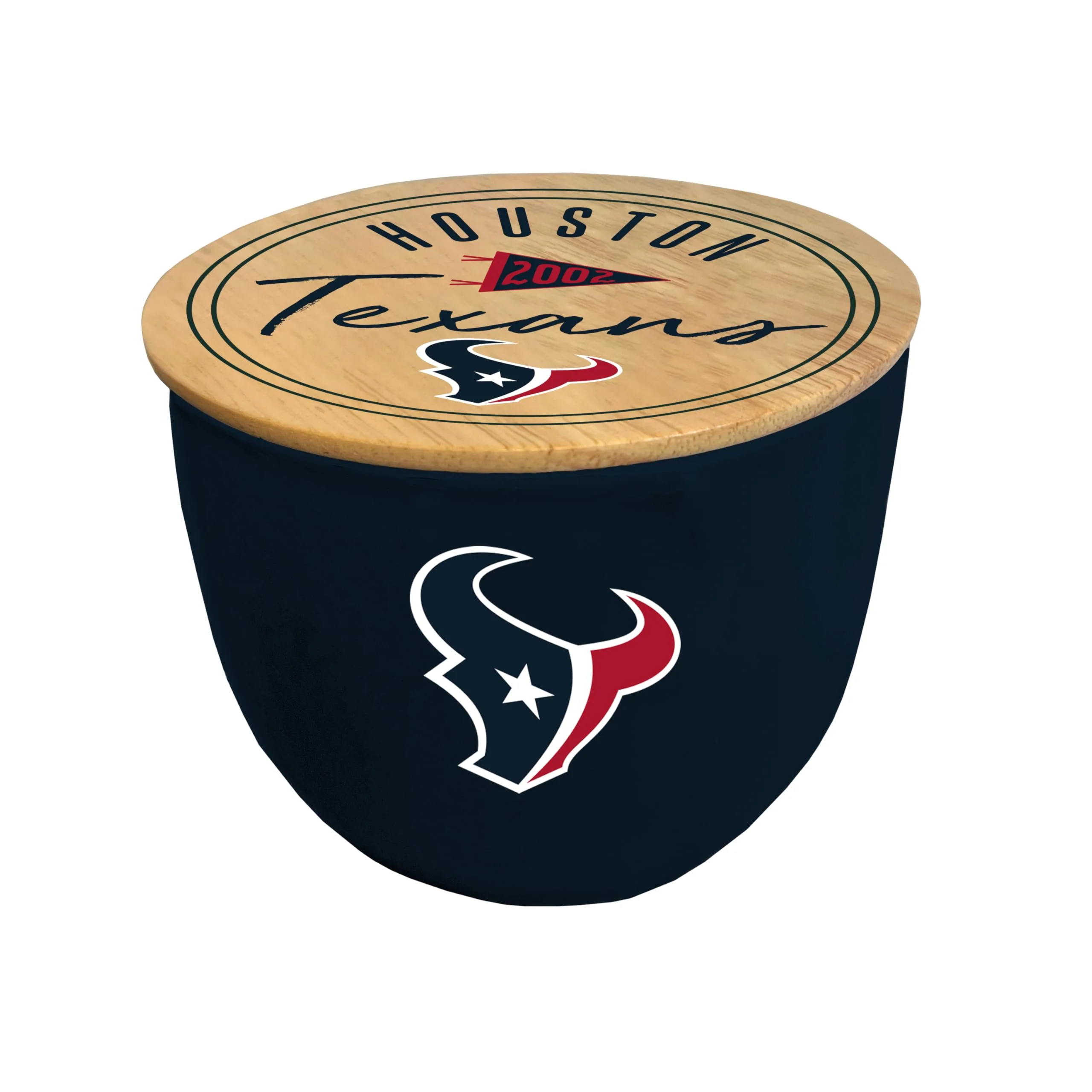 NFL Houston Texans Script Circle Logo Ceramic Candle