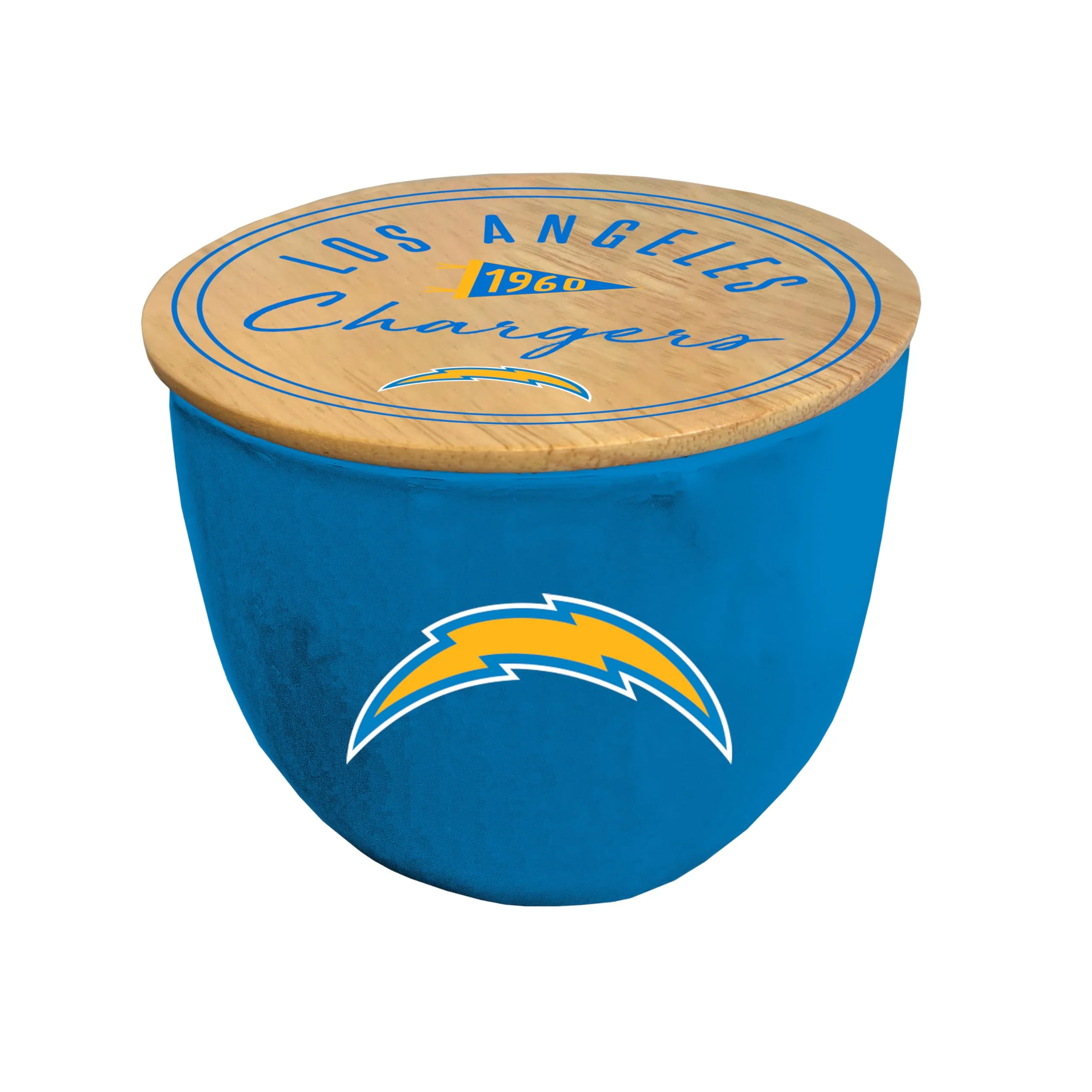 NFL Los Angeles Chargers Script Circle Logo Ceramic Candle