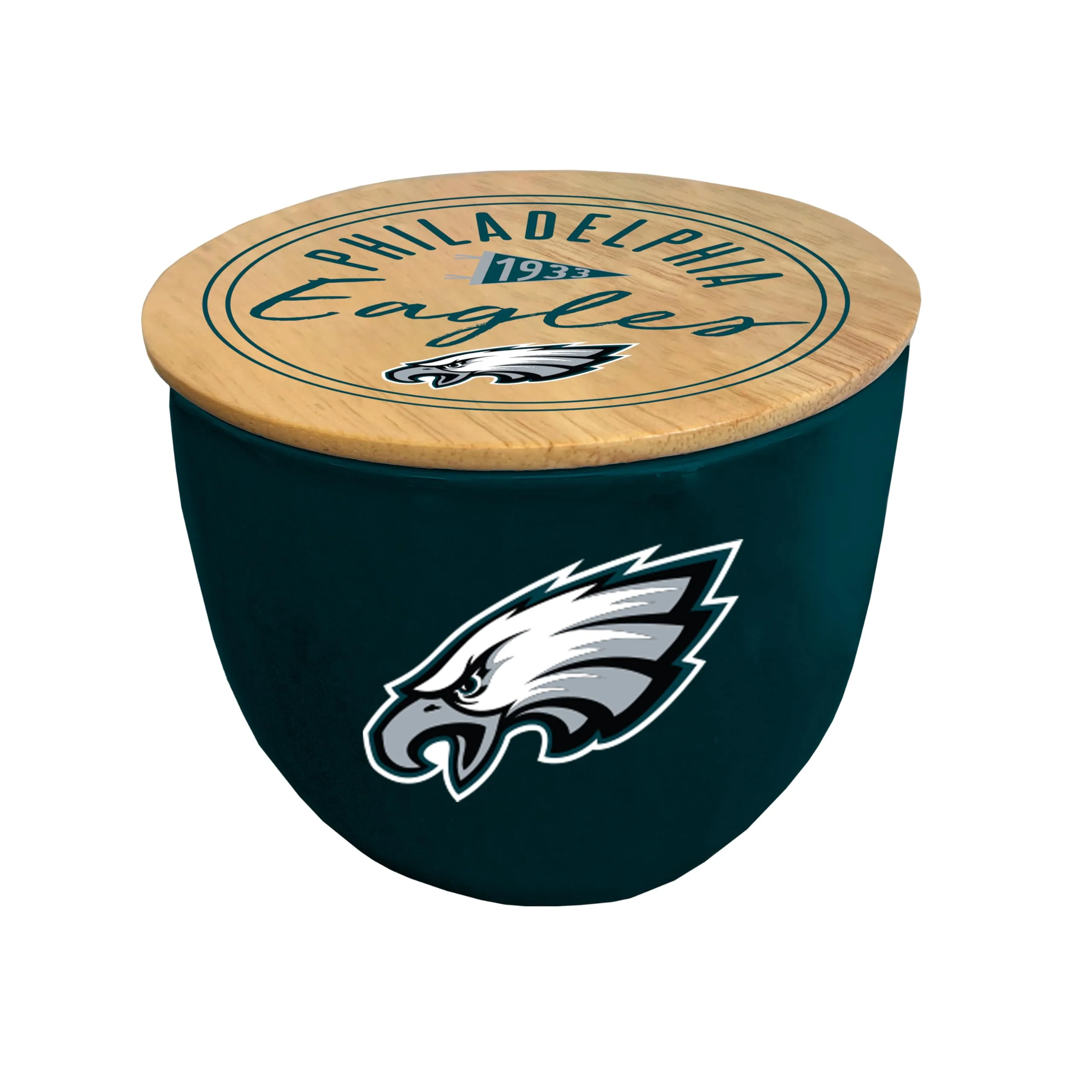 NFL Philadelphia Eagles Script Circle Logo Ceramic Candle