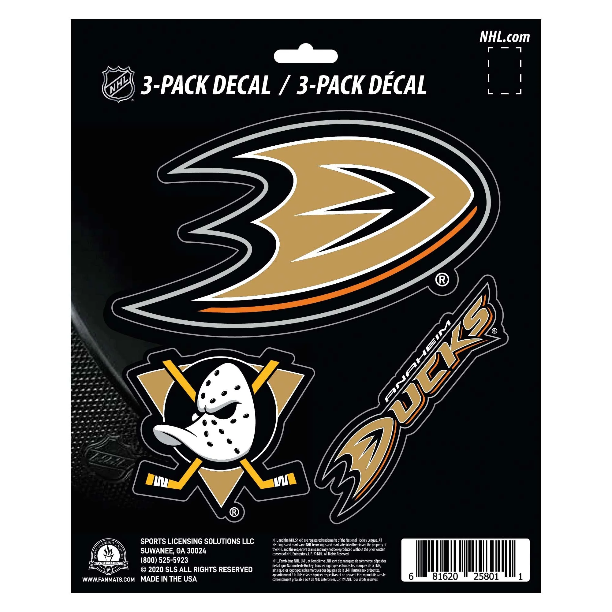 NHL - Anaheim Ducks Decal 3-pk