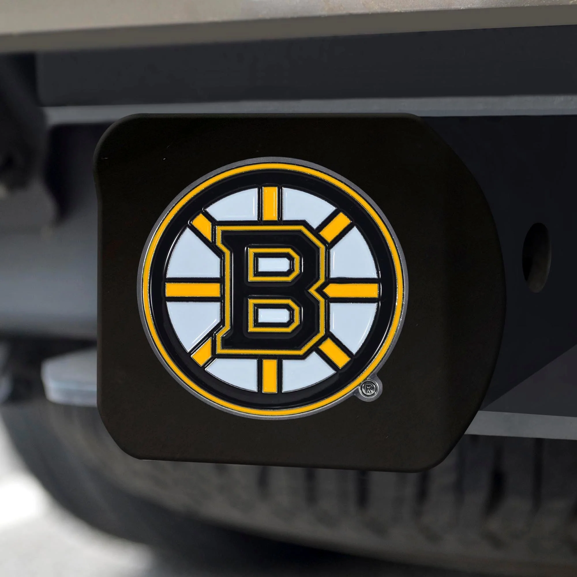 NHL - Boston Bruins Color on Black Hitch Cover - Image 2