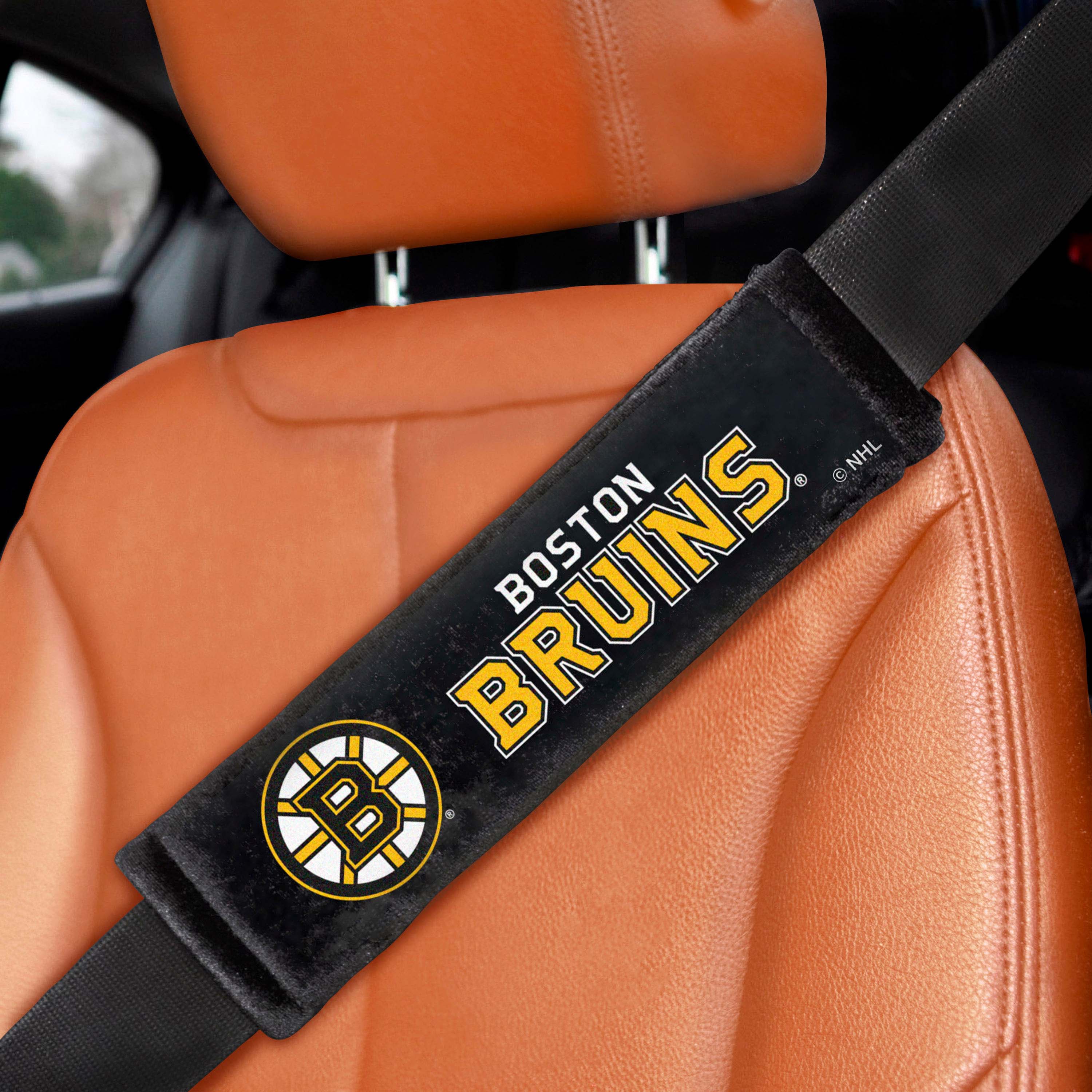 NHL - Boston Bruins Embroidered Seatbelt Pad - Pair - Image 2