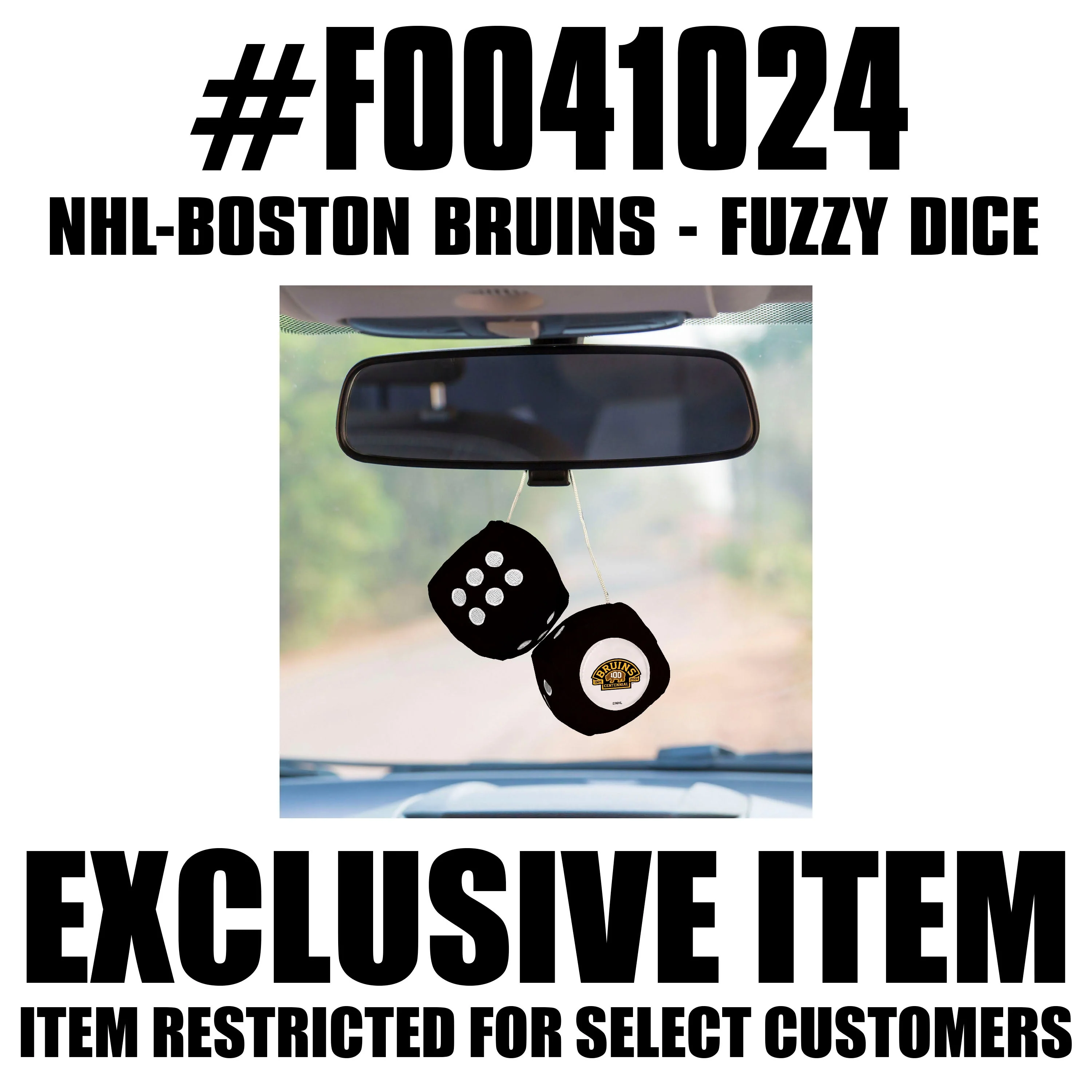 NHL - Boston Bruins Fuzzy Dice - Image 2