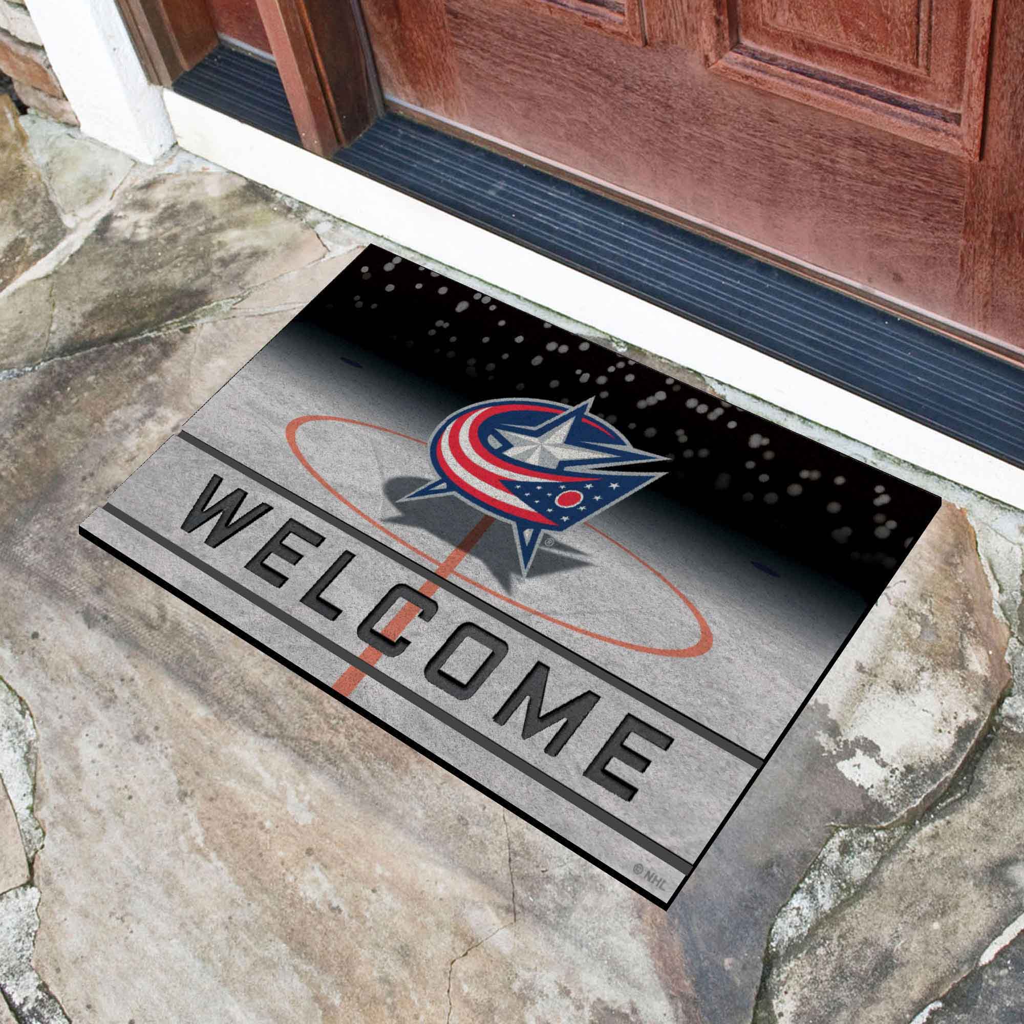 NHL - Columbus Blue Jackets Crumb Rubber Door Mat - Image 2