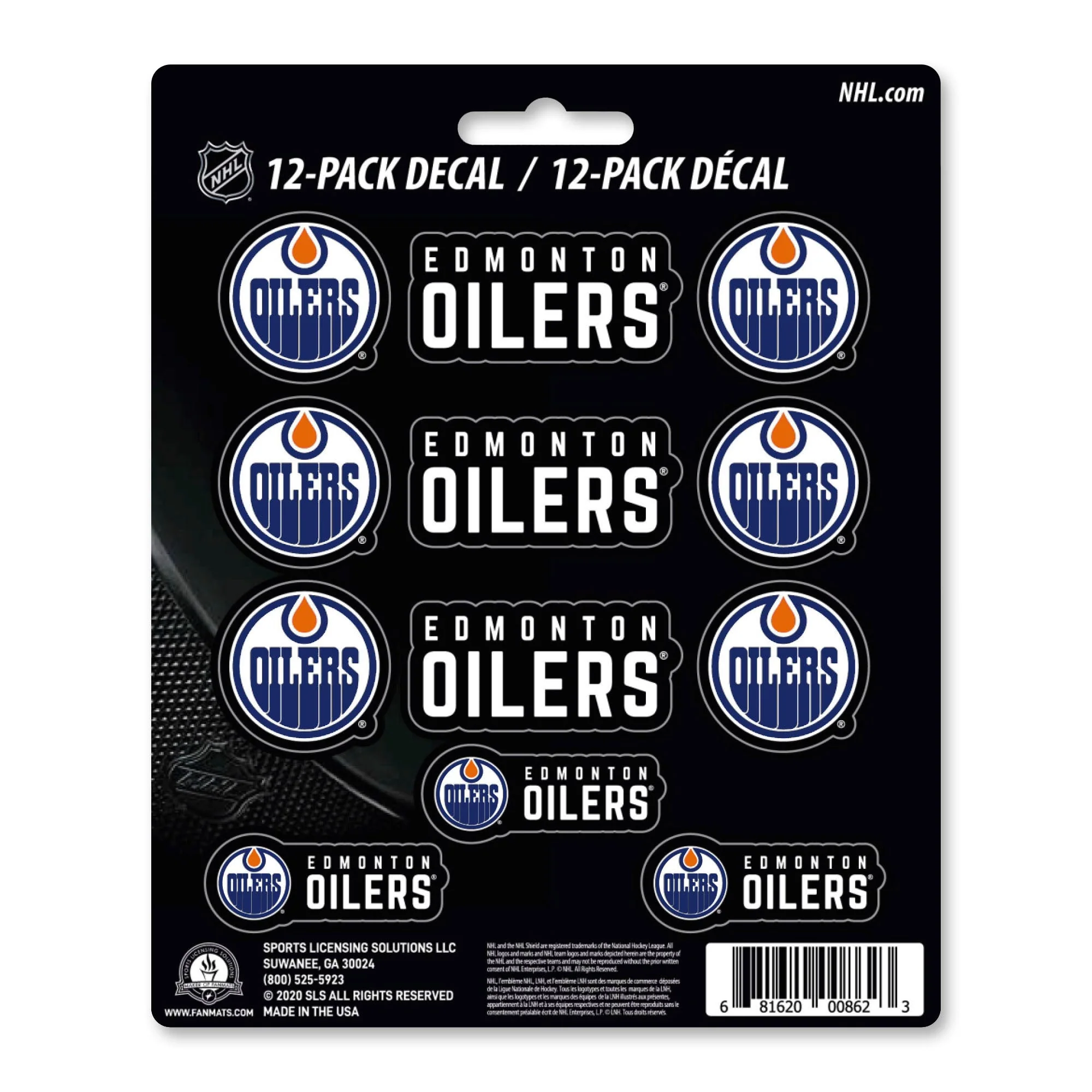 NHL - Edmonton Oilers Mini Decal 12-pk