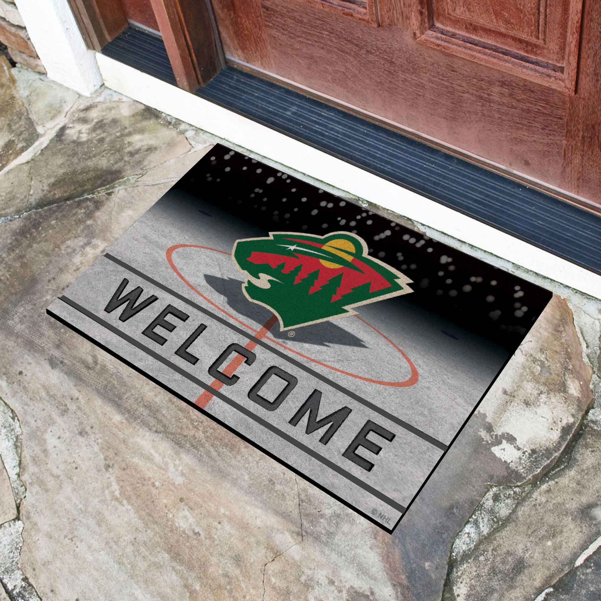 NHL - Minnesota Wild Crumb Rubber Door Mat - Image 2
