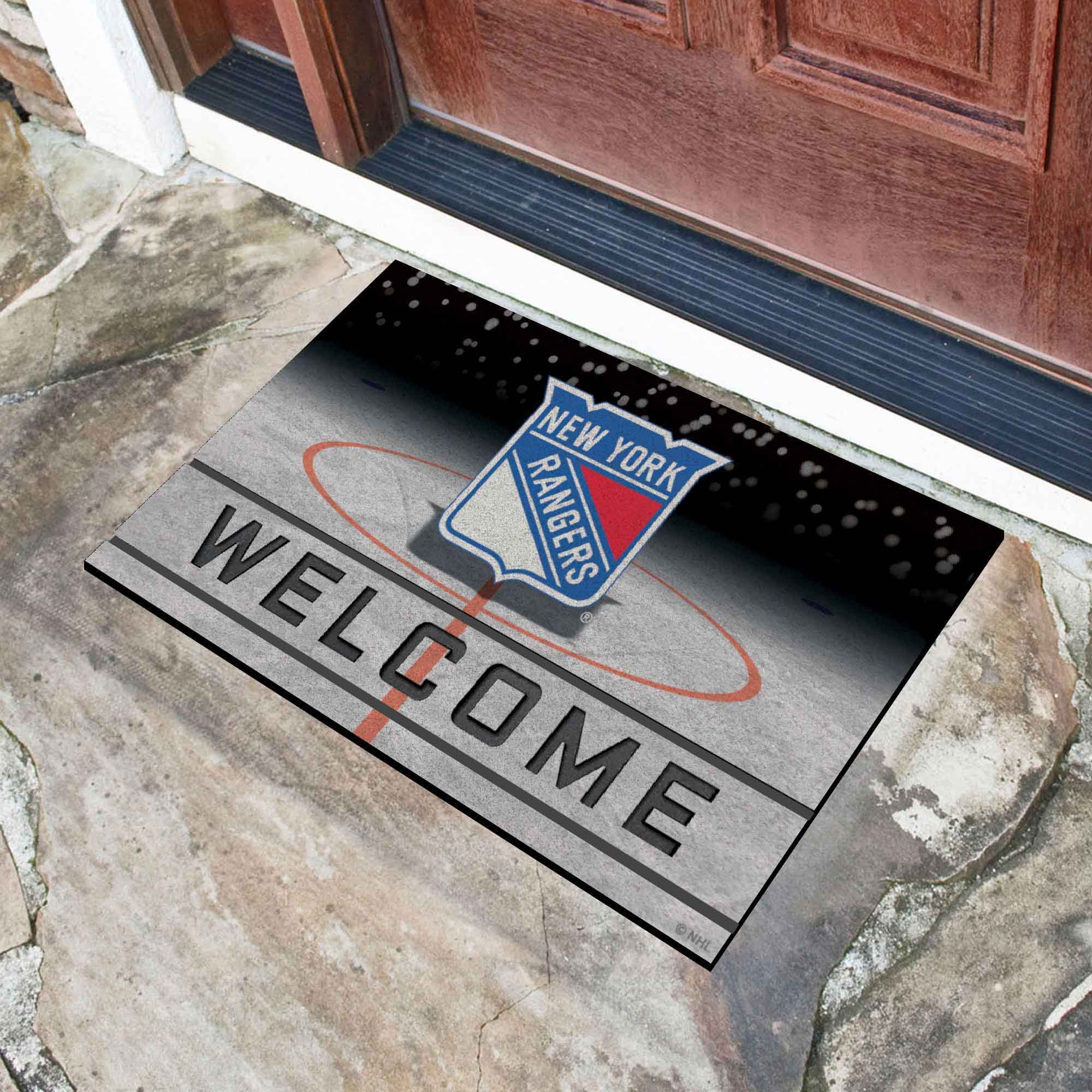 NHL - New York Rangers Crumb Rubber Door Mat - Image 2